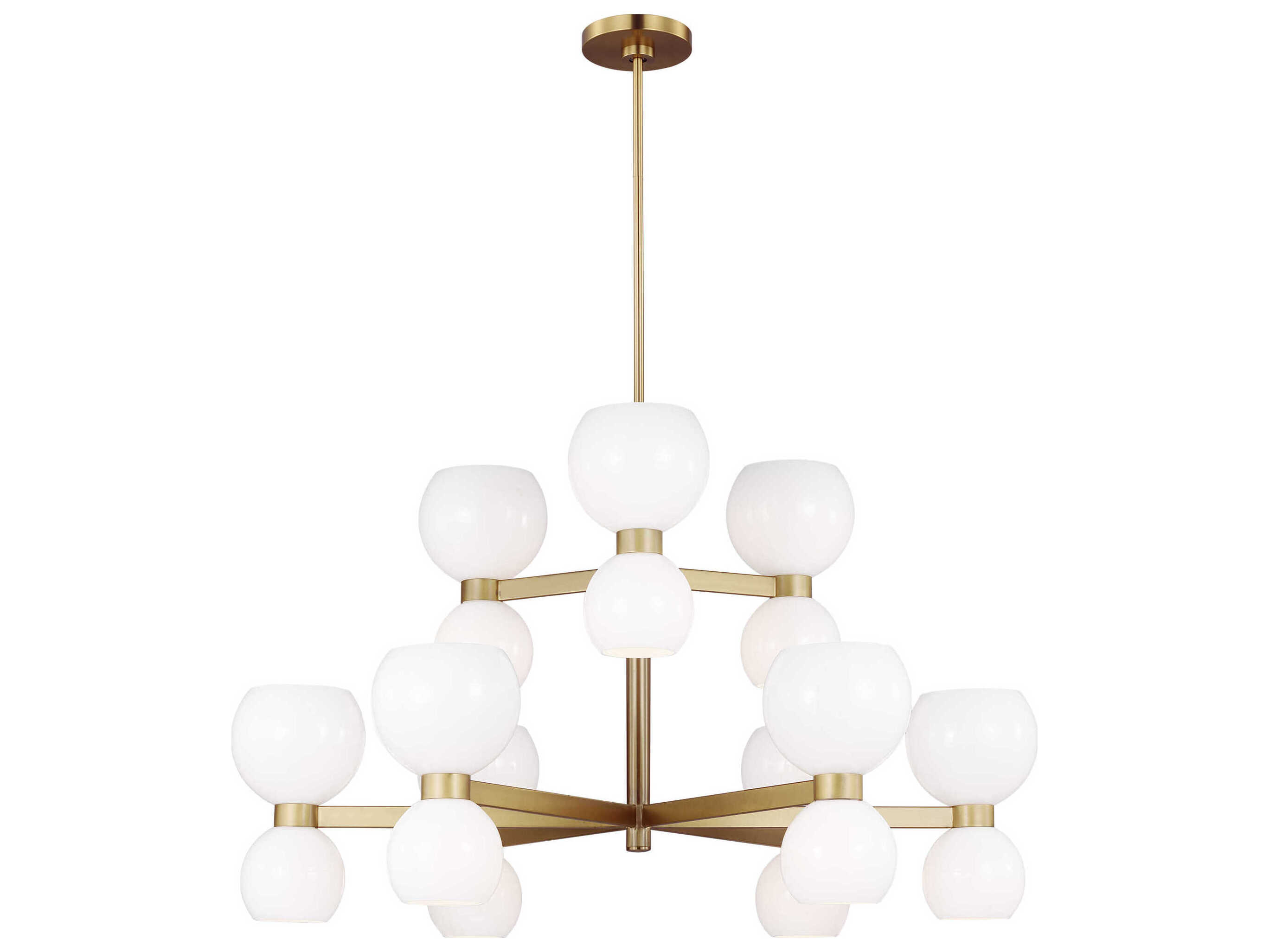 Visual Comfort Studio Londyn 18-Light Burnished Brass Tiered Chandelier