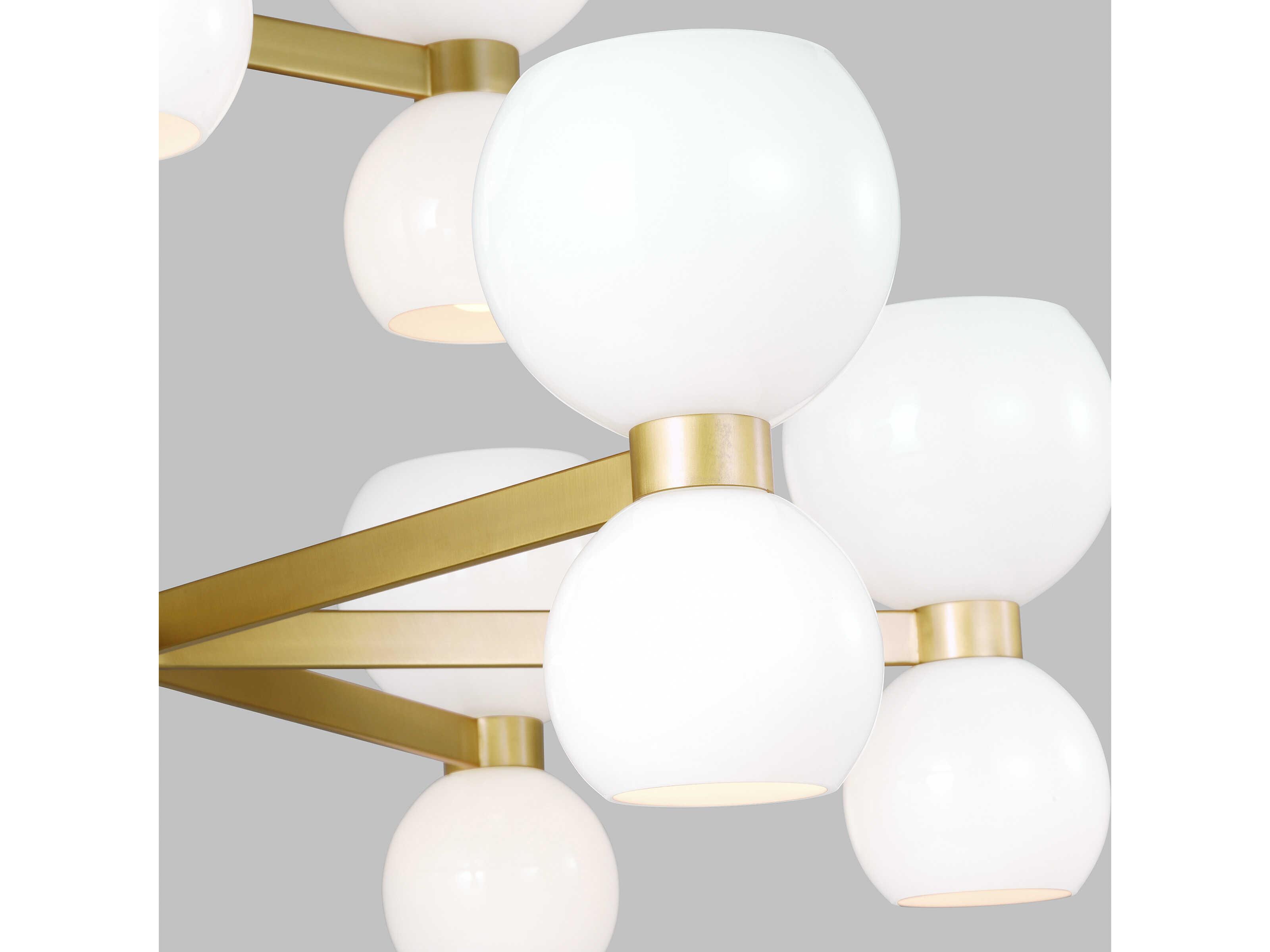 Visual Comfort Studio Londyn 18-Light Burnished Brass Tiered Chandelier