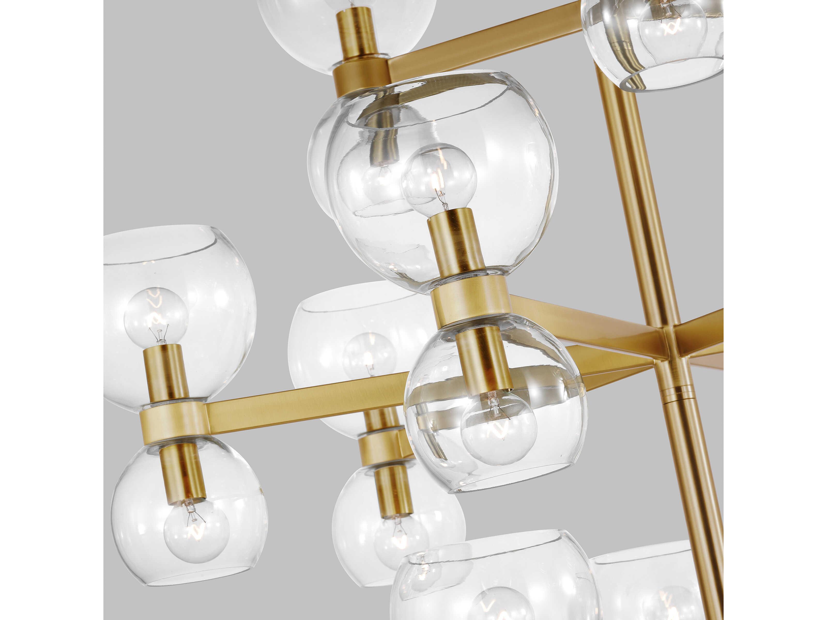 Visual Comfort Studio Londyn 24-Light Burnished Brass Tiered Chandelier