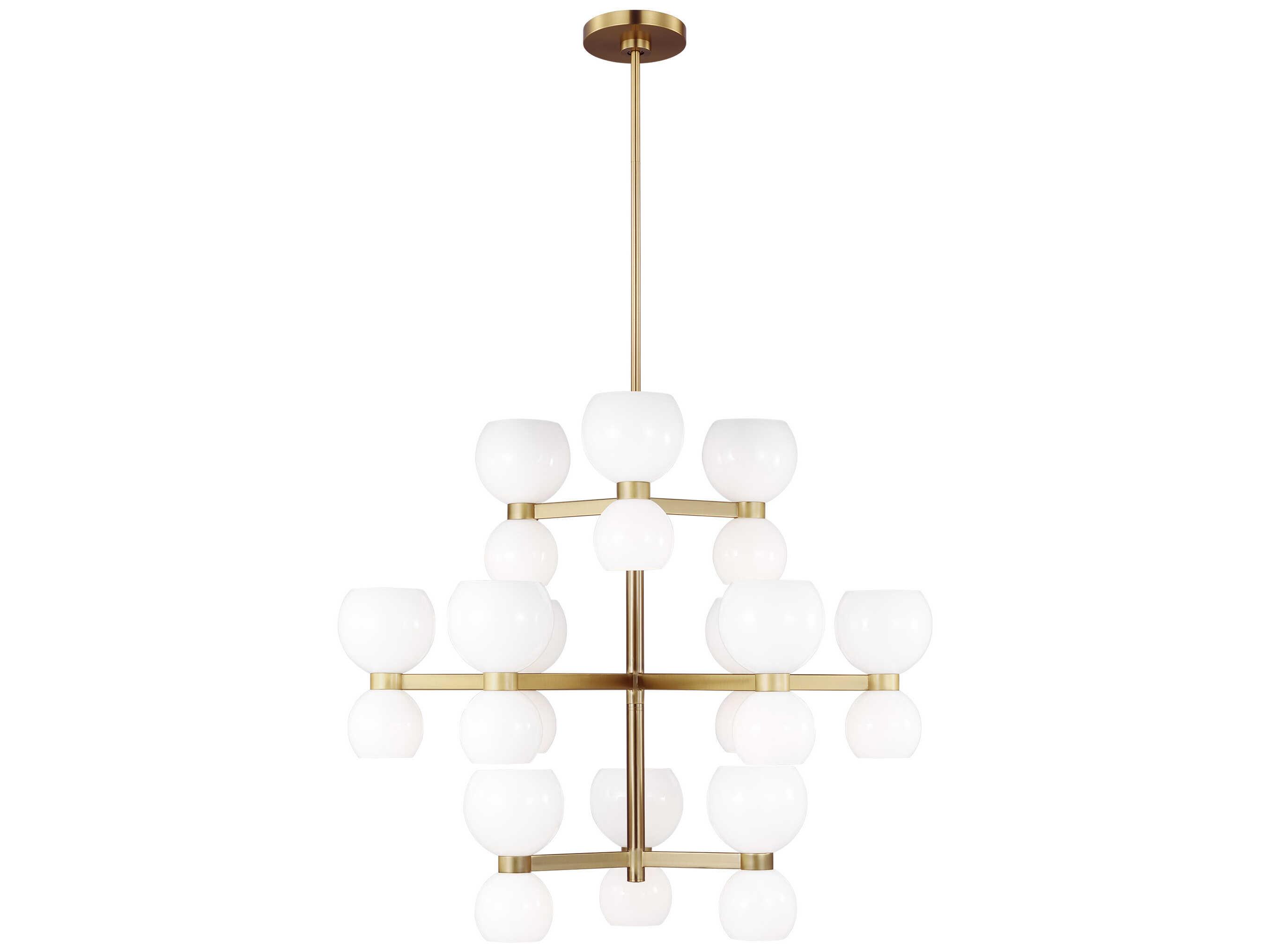 Visual Comfort Studio Londyn 24-Light Burnished Brass Tiered Chandelier