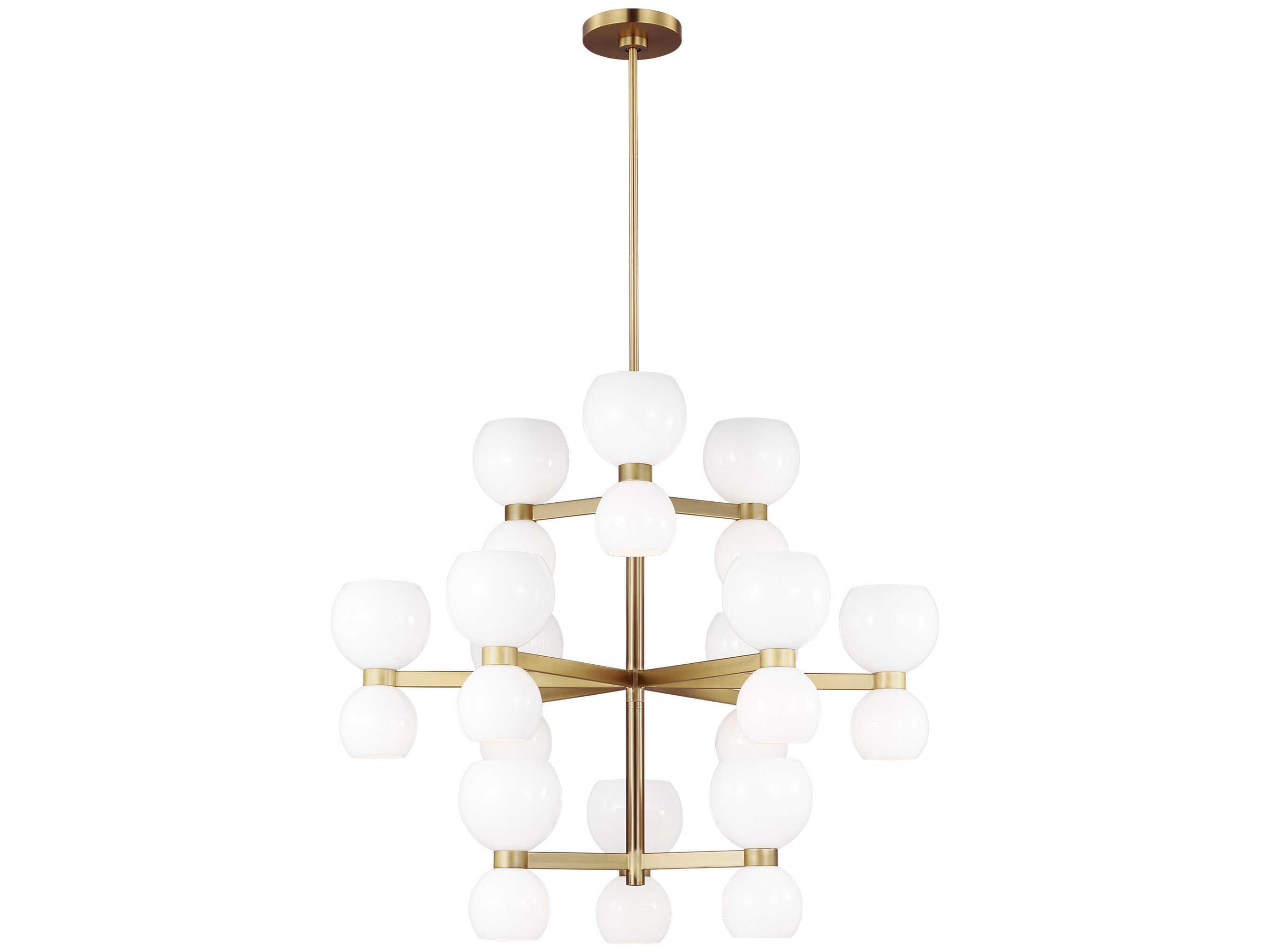 Visual Comfort Studio Londyn 24-Light Burnished Brass Tiered Chandelier