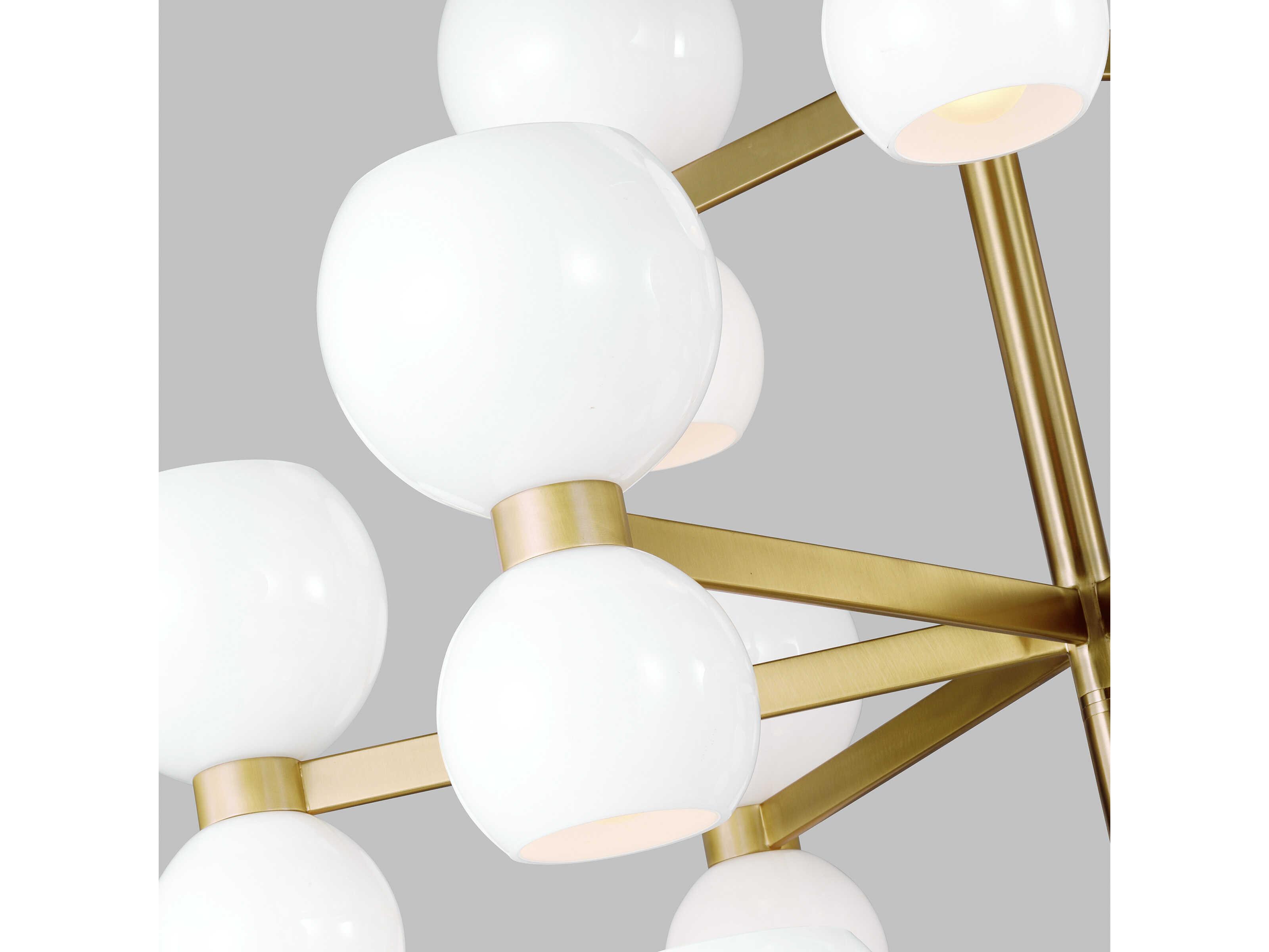 Visual Comfort Studio Londyn 24-Light Burnished Brass Tiered Chandelier