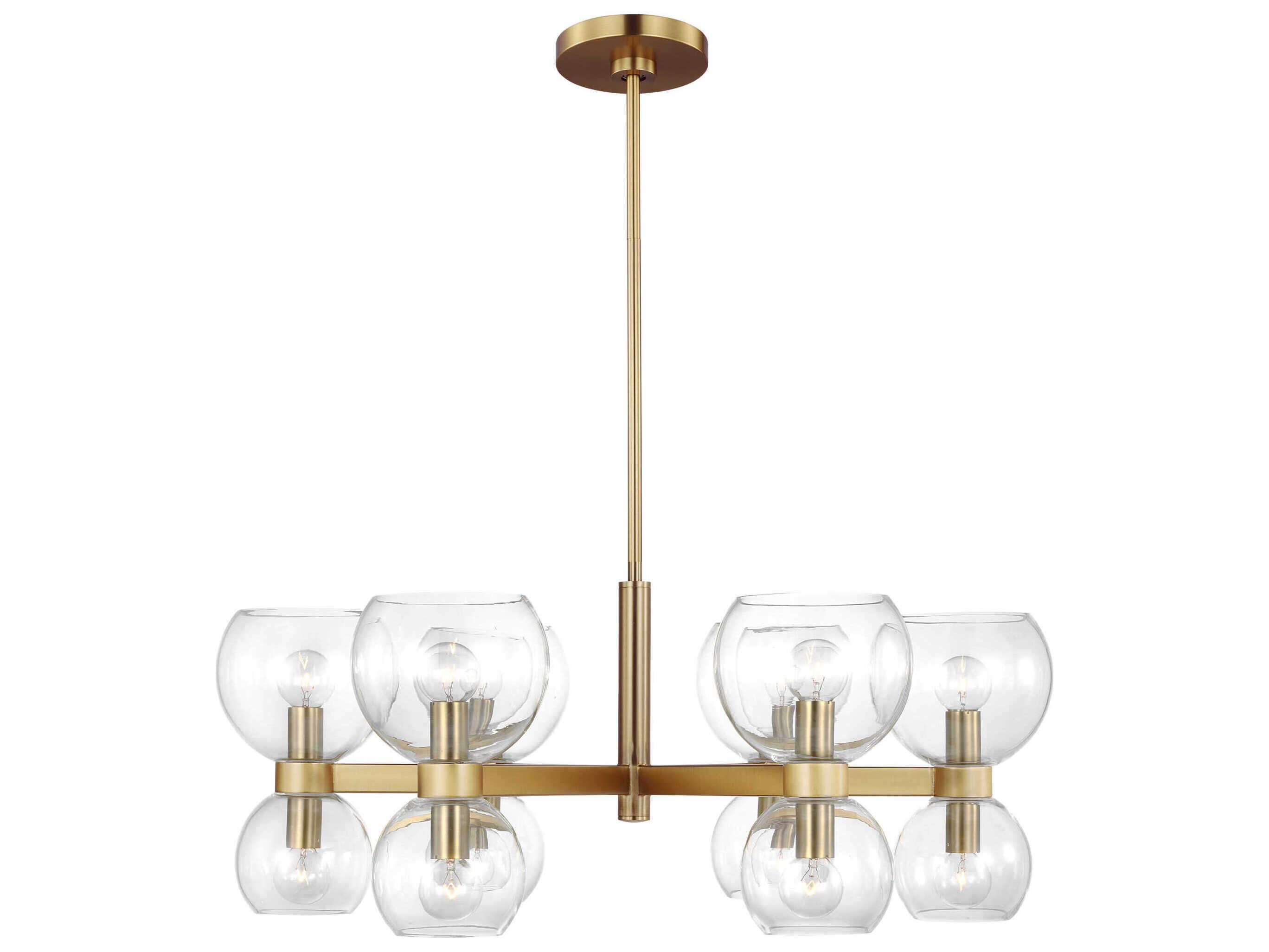 Visual Comfort Studio Londyn 6-Light Burnished Brass Chandelier