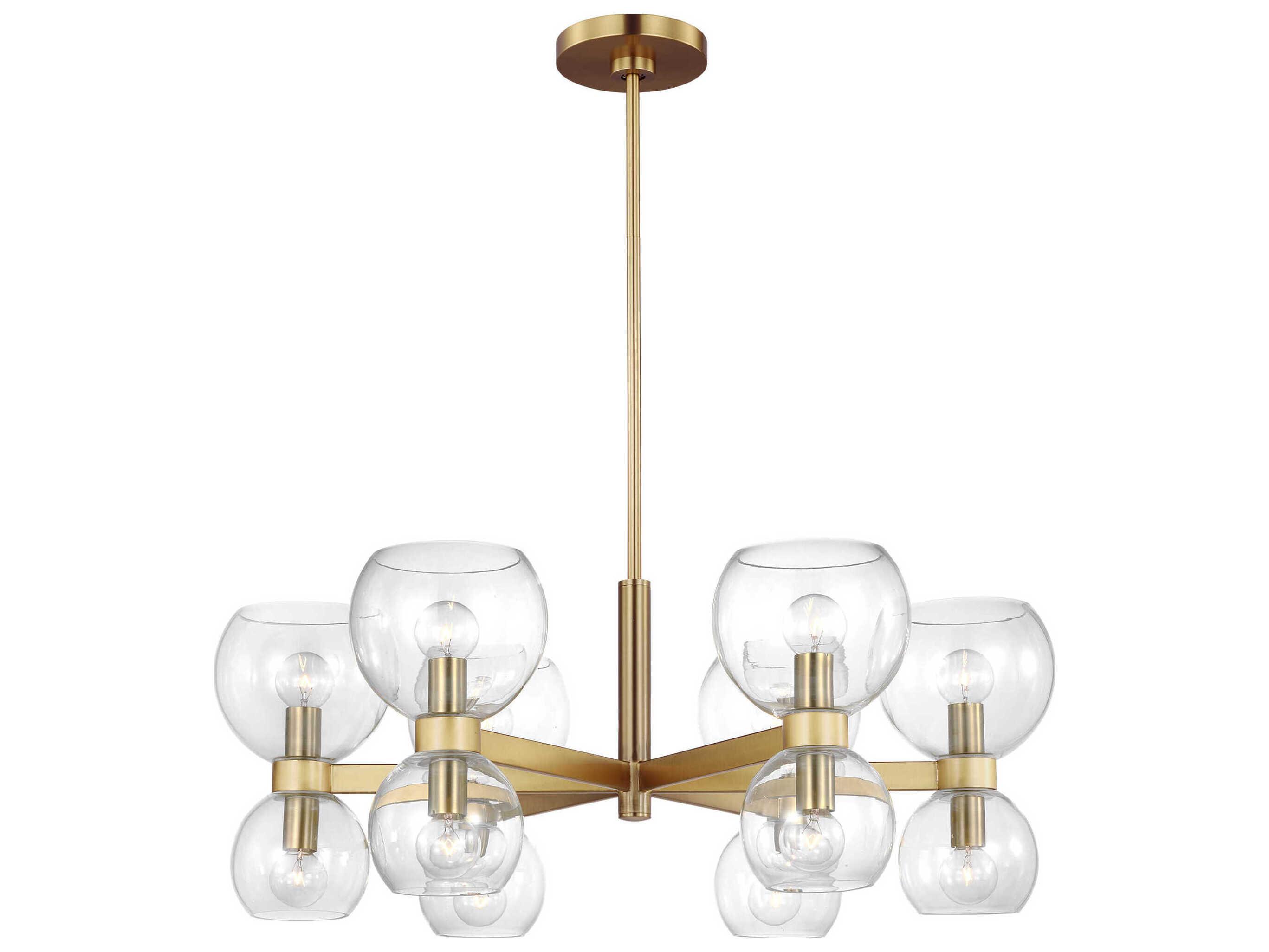 Visual Comfort Studio Londyn 6-Light Burnished Brass Chandelier