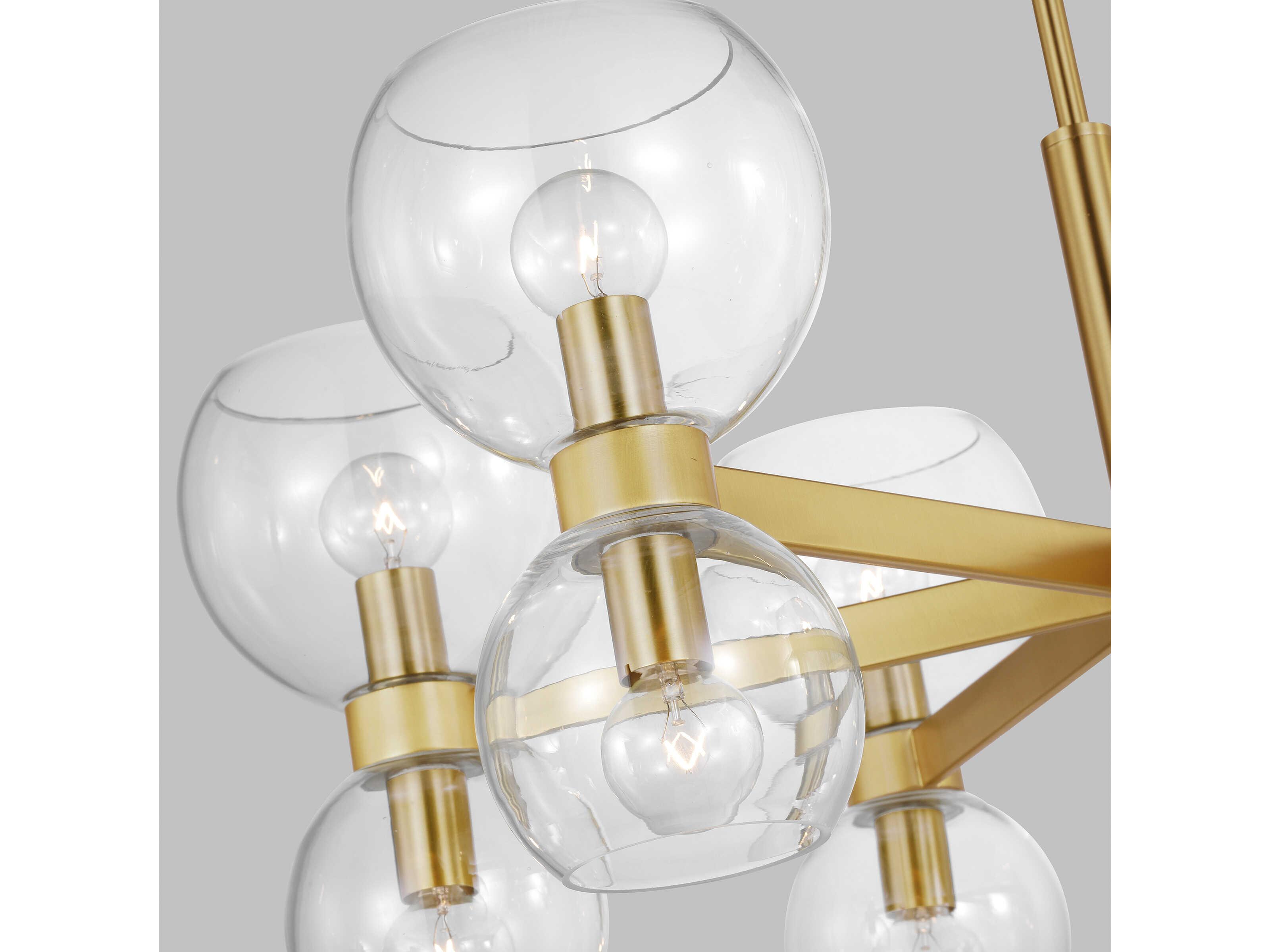 Visual Comfort Studio Londyn 6-Light Burnished Brass Chandelier
