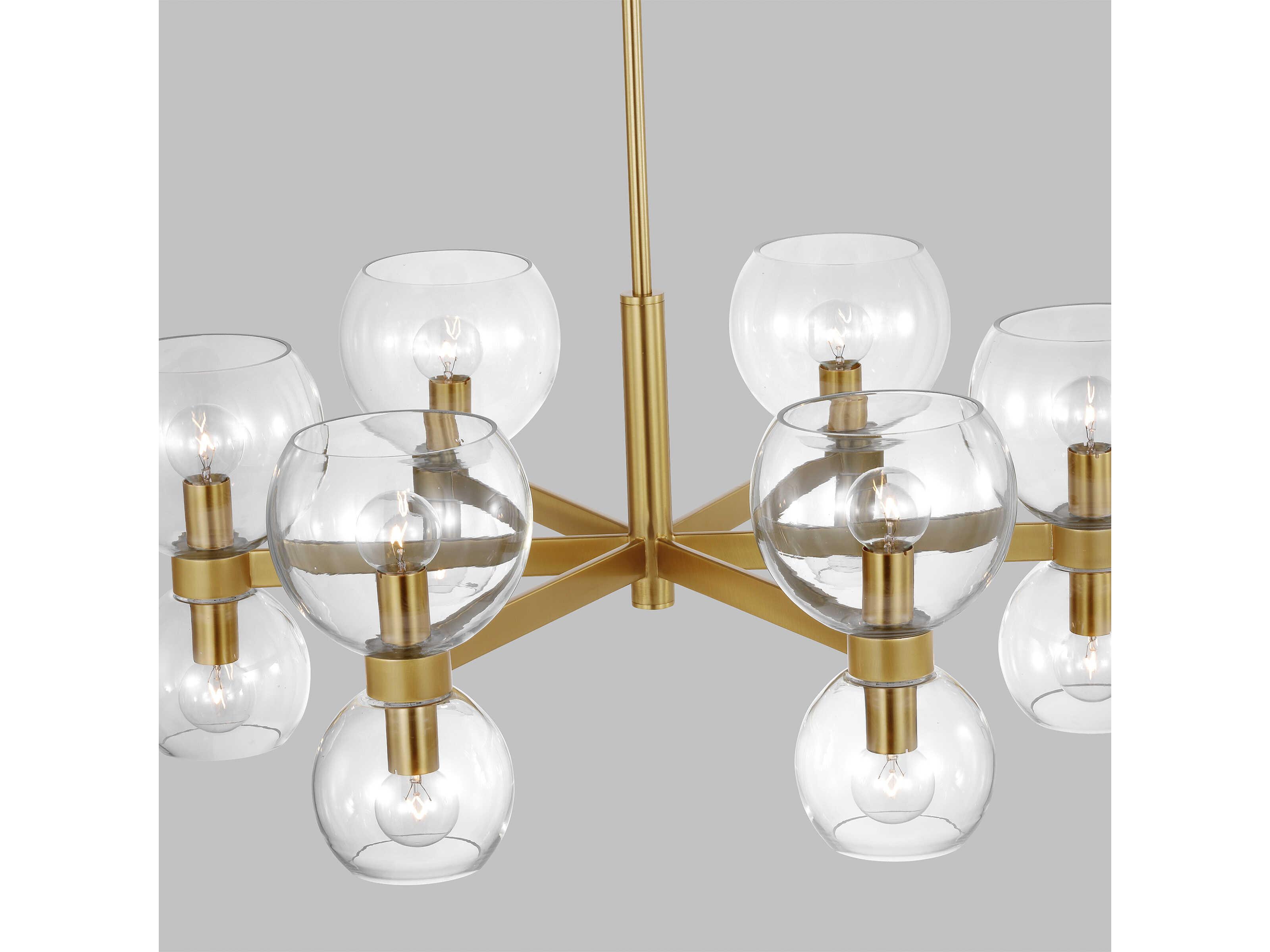 Visual Comfort Studio Londyn 6-Light Burnished Brass Chandelier