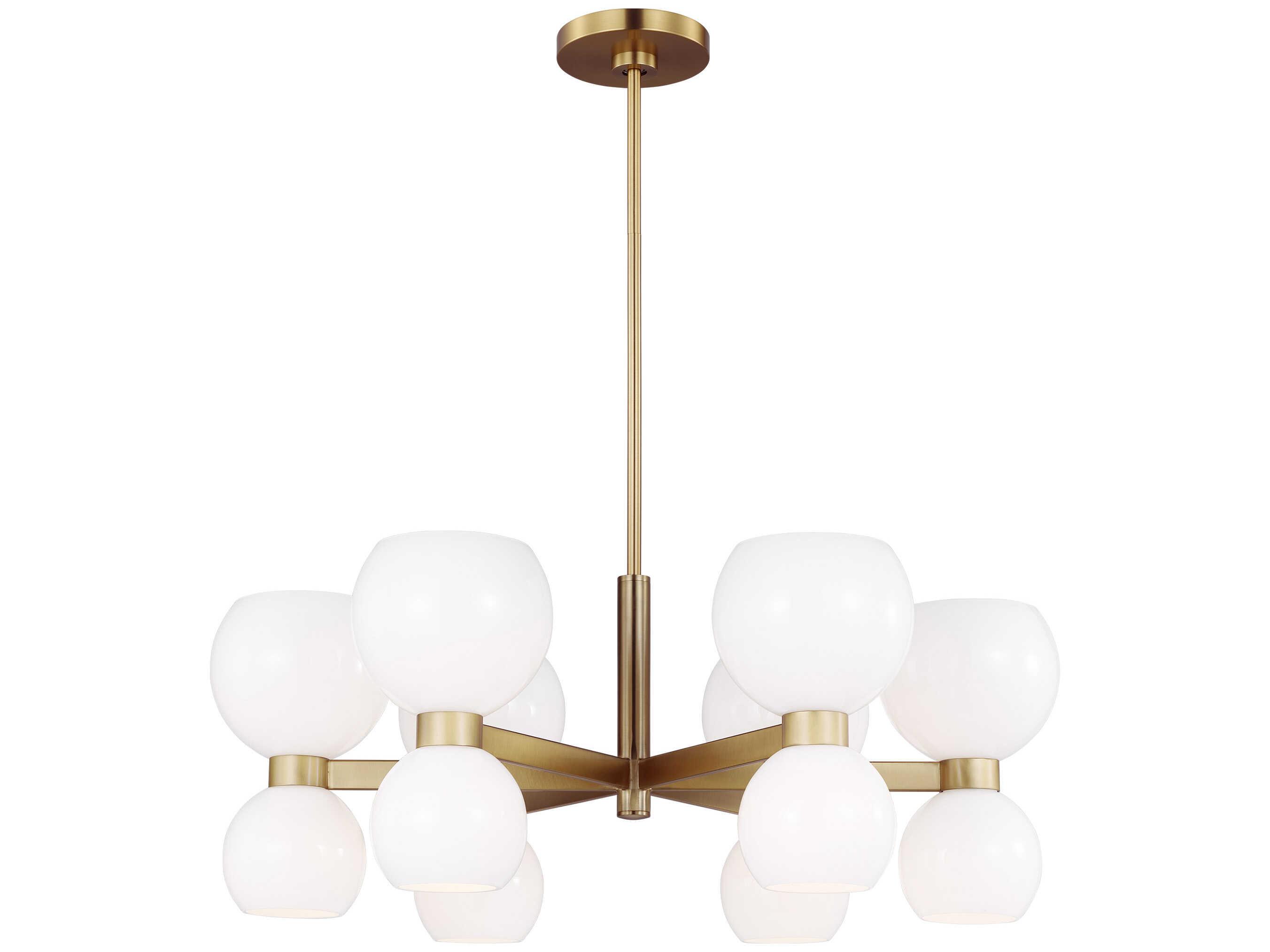 Visual Comfort Studio Londyn 12-Light Burnished Brass Chandelier