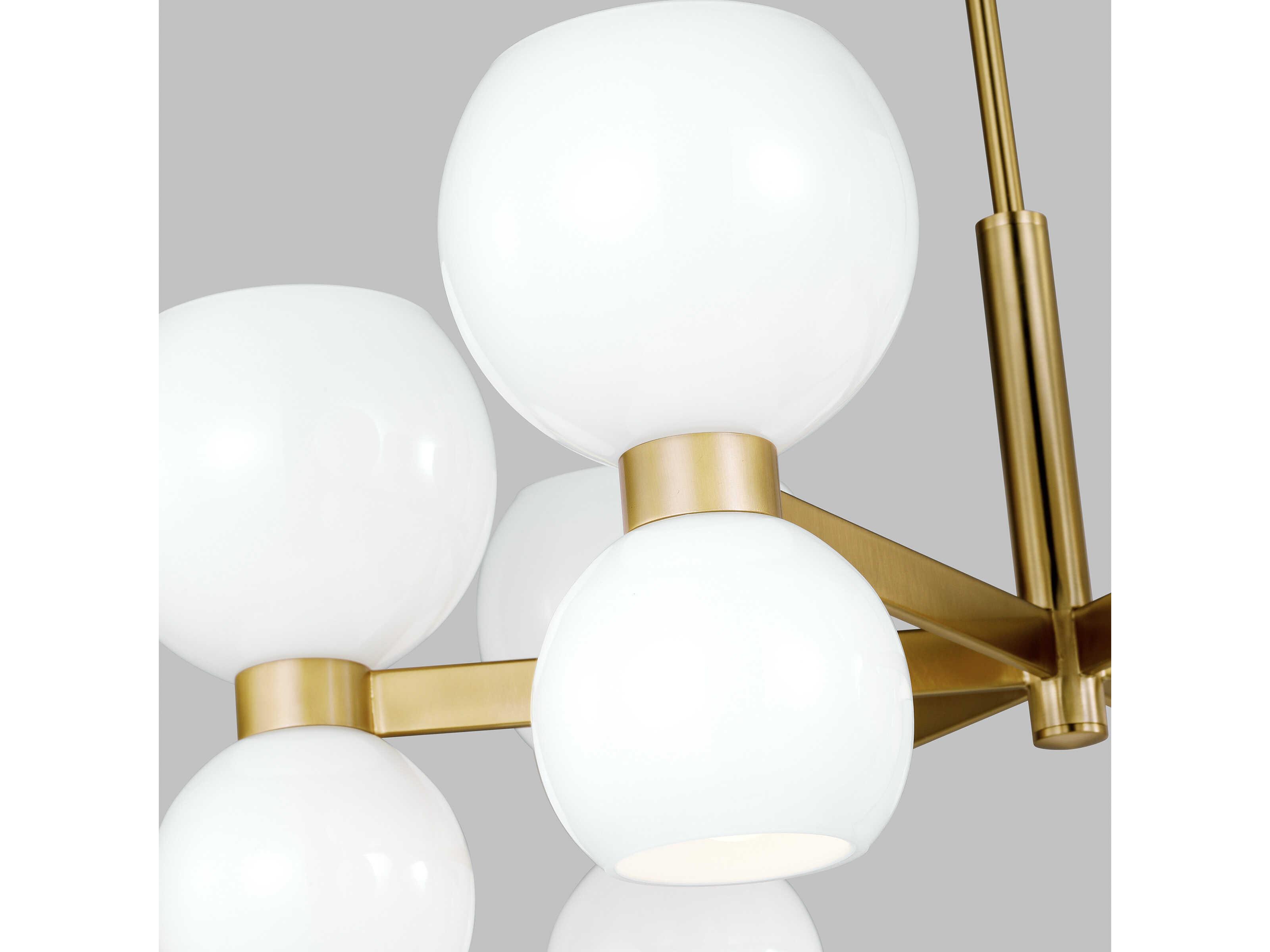 Visual Comfort Studio Londyn 12-Light Burnished Brass Chandelier