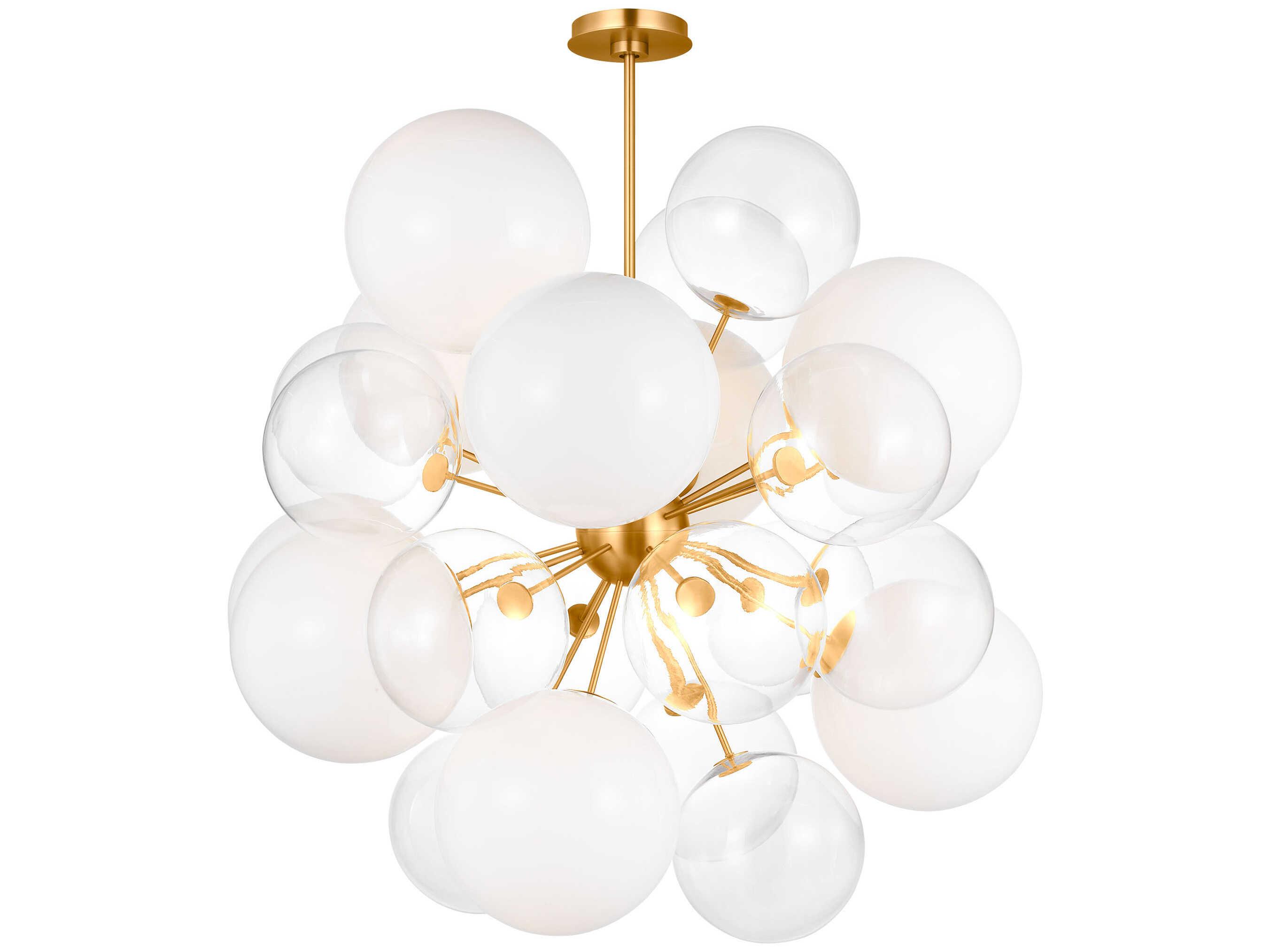 Visual Comfort Studio Aria 9-Light Burnished Brass Globe Sputnik Pendant
