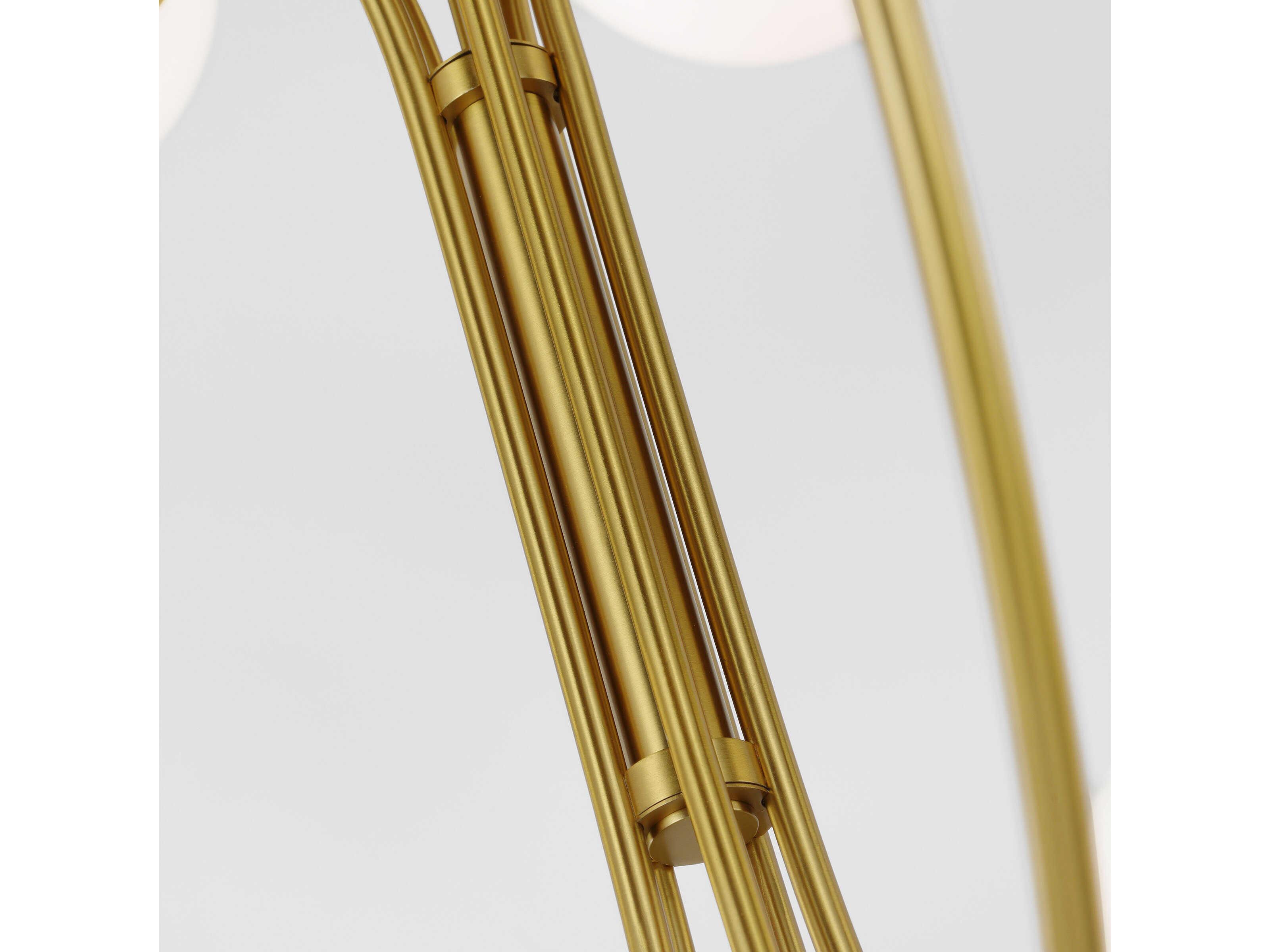 Visual Comfort Studio Noemie 10-Light Burnished Brass Globe Tiered Chandelier