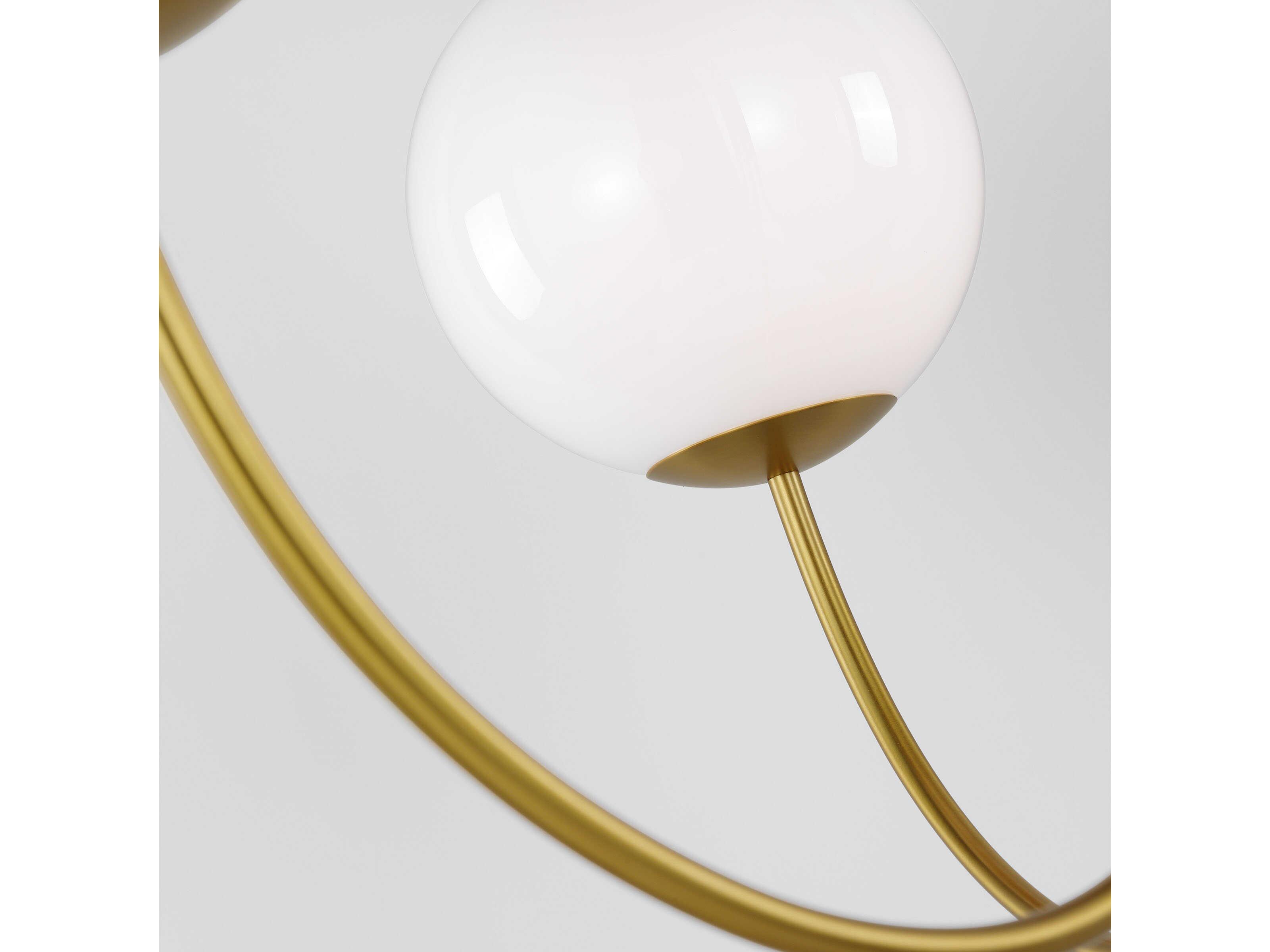 Visual Comfort Studio Noemie 3-Light Burnished Brass Globe Chandelier