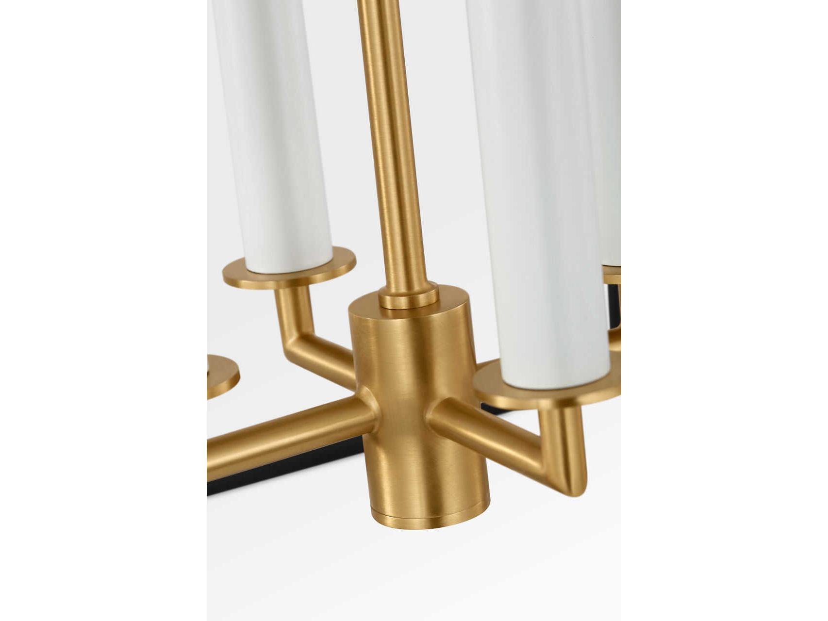 Visual Comfort Studio Carlyle 4-Light Midnight Black Burnished Brass Lantern Pendant