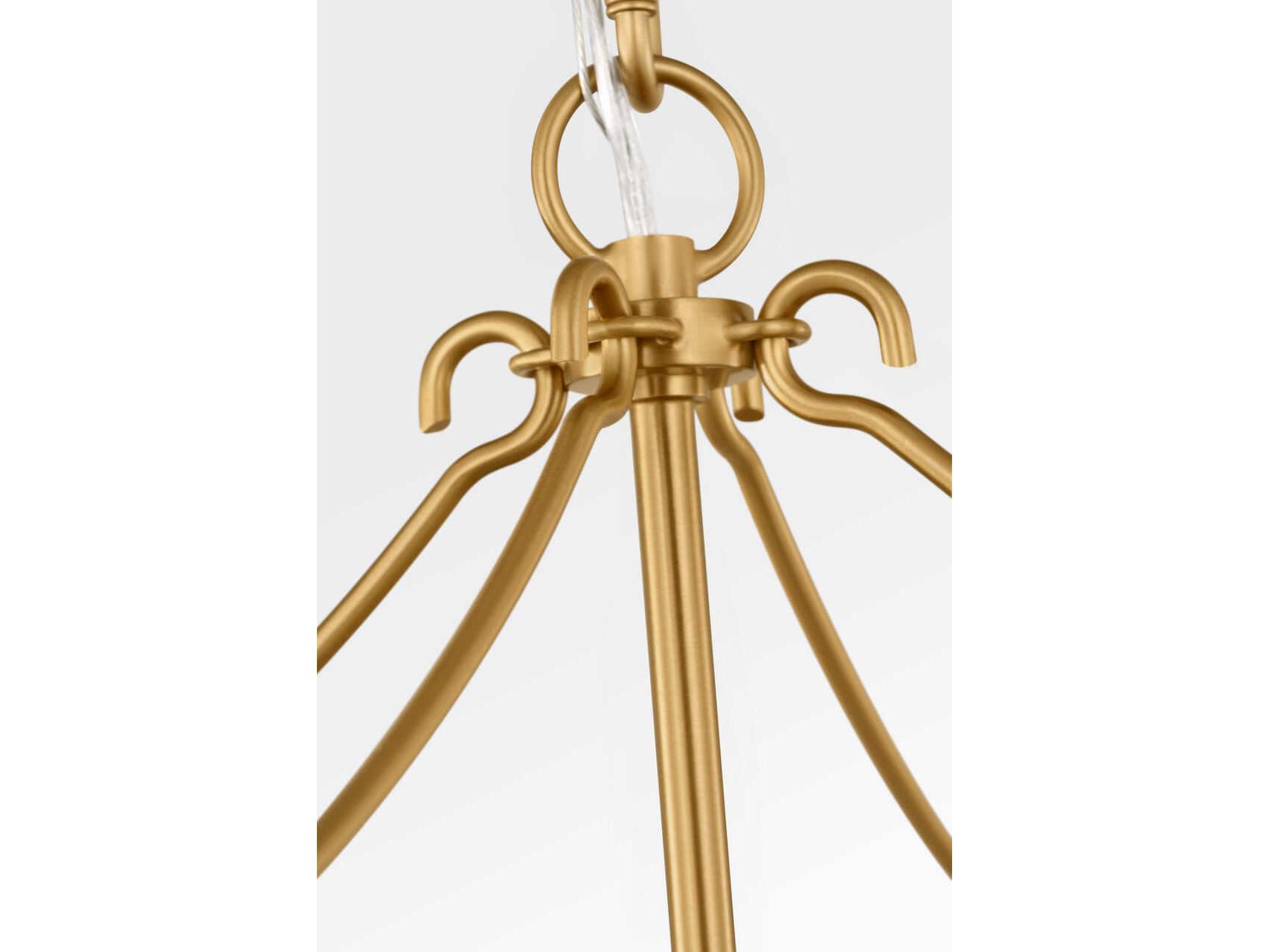 Visual Comfort Studio Carlyle 3-Light Midnight Black Burnished Brass Lantern Pendant