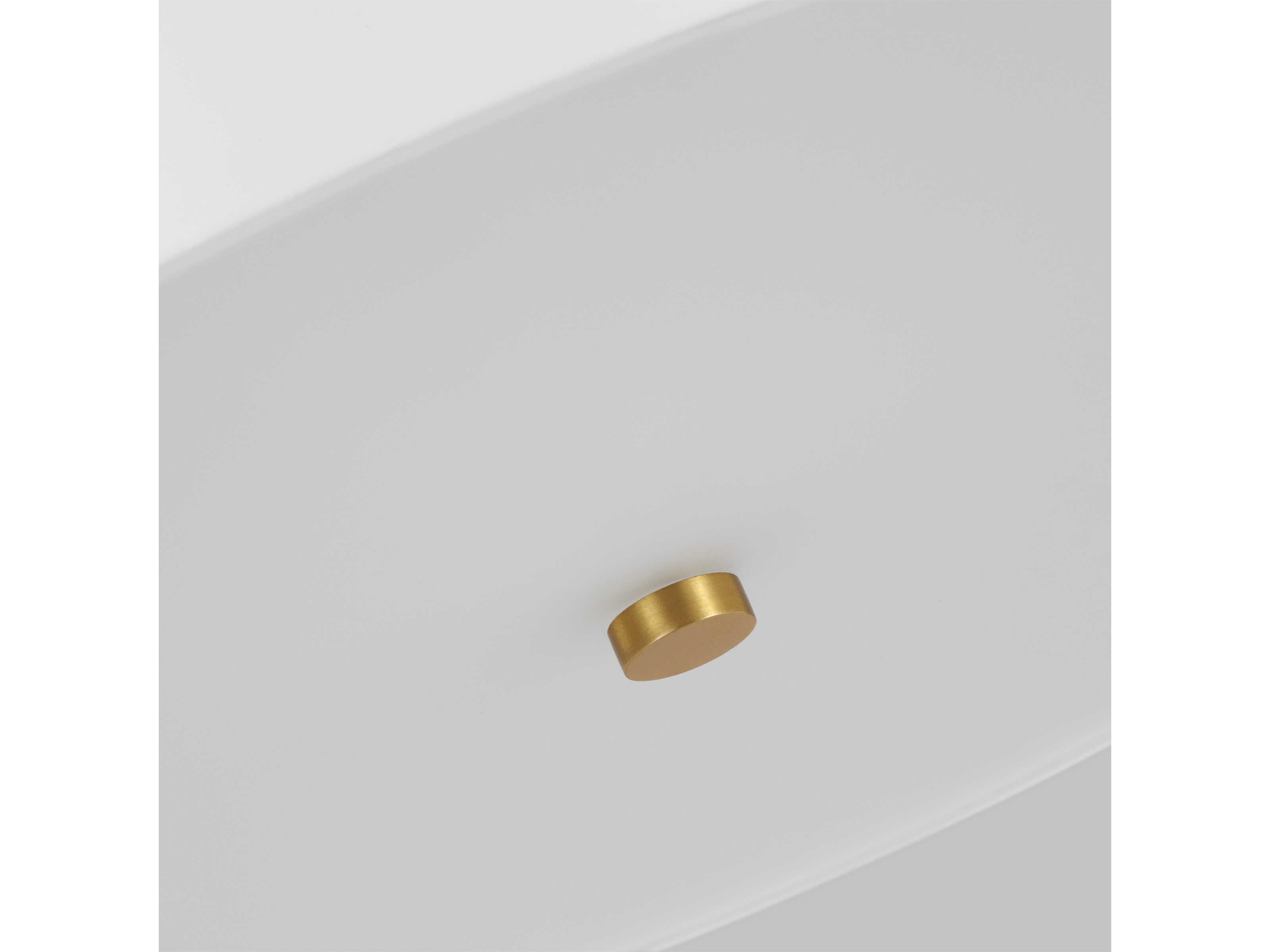 Visual Comfort Studio Dottie 3-Light Burnished Brass White Drum Flush Mount