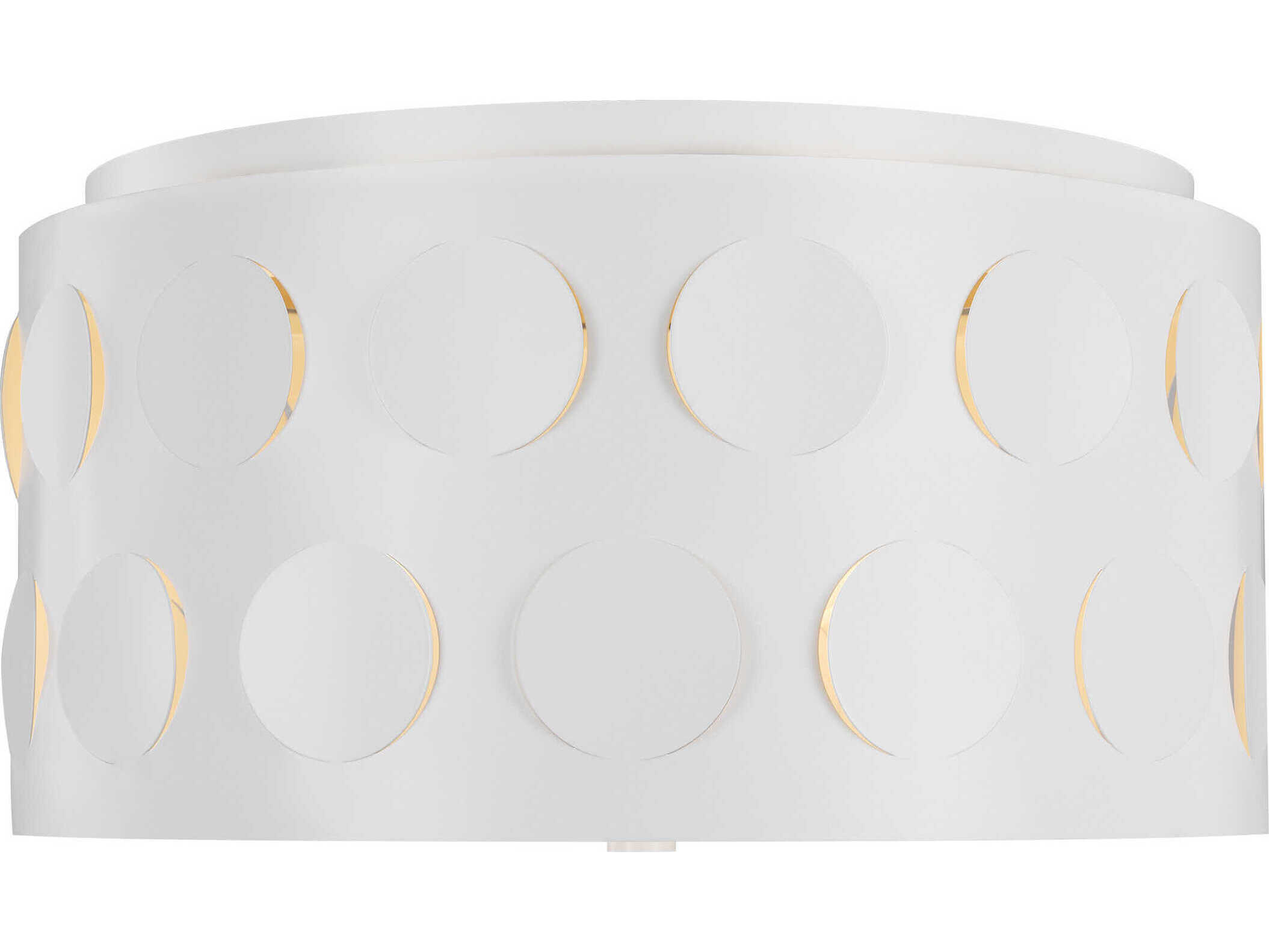 Visual Comfort Studio Dottie 3-Light Matte White Drum Flush Mount