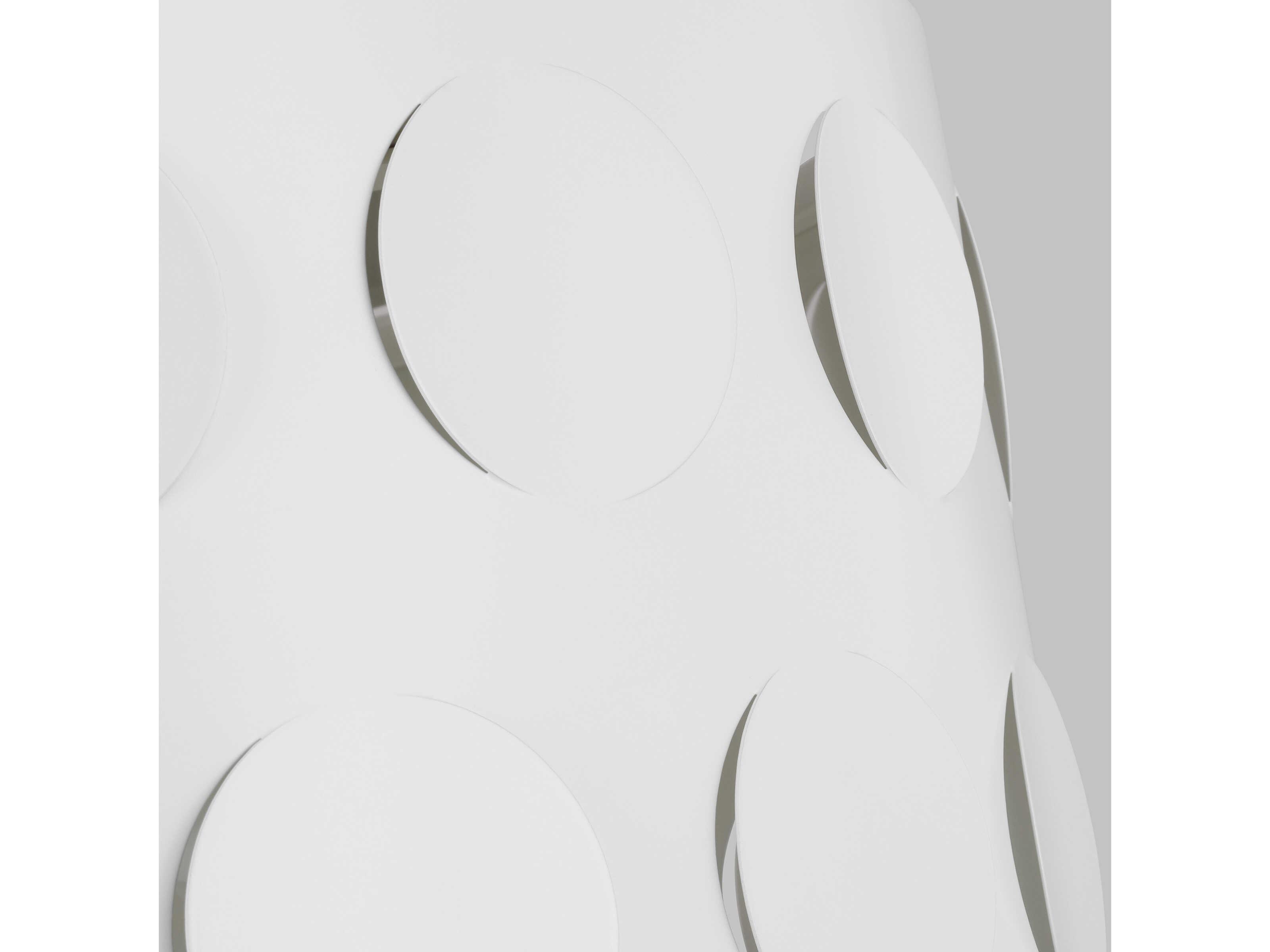 Visual Comfort Studio Dottie 3-Light Polished Nickel White Drum Flush Mount