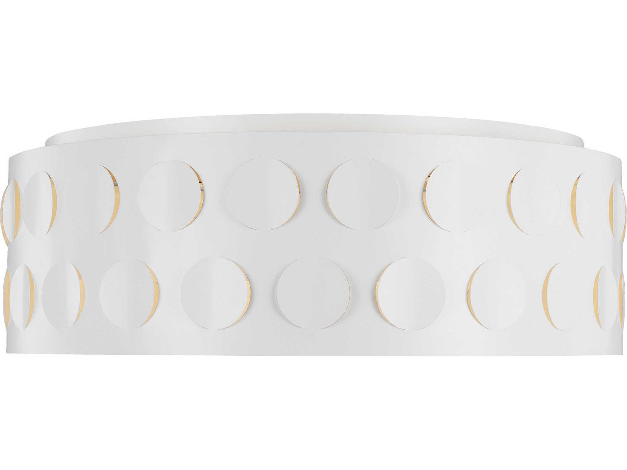 Visual Comfort Studio Dottie 4-Light Matte White Drum Flush Mount