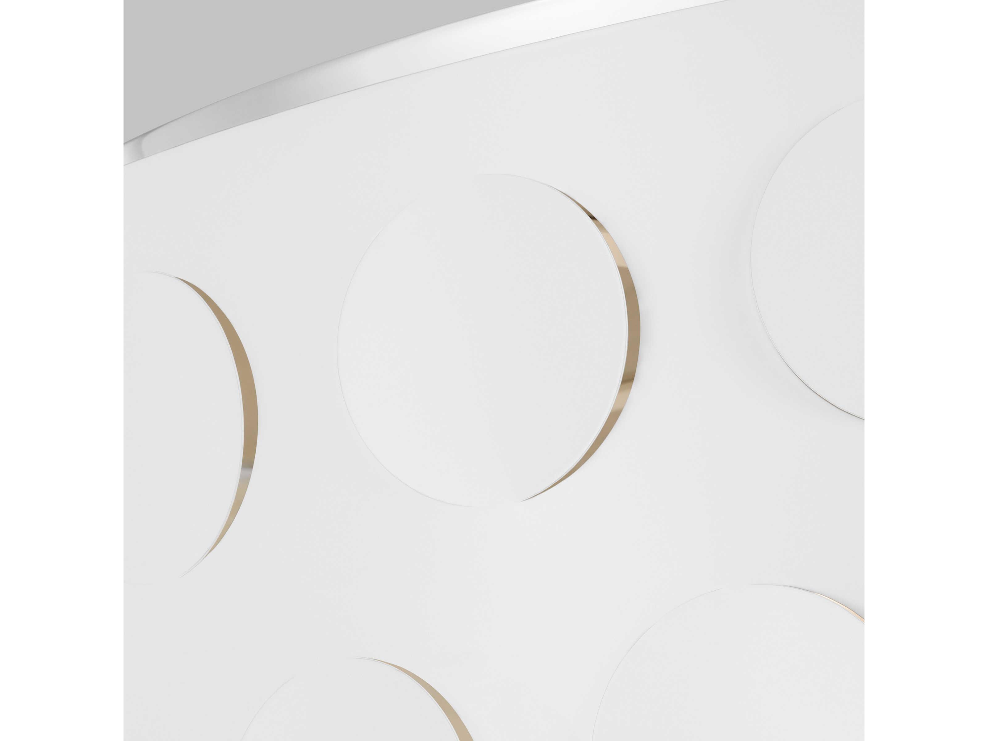 Visual Comfort Studio Dottie 4-Light Polished Nickel White Drum Flush Mount