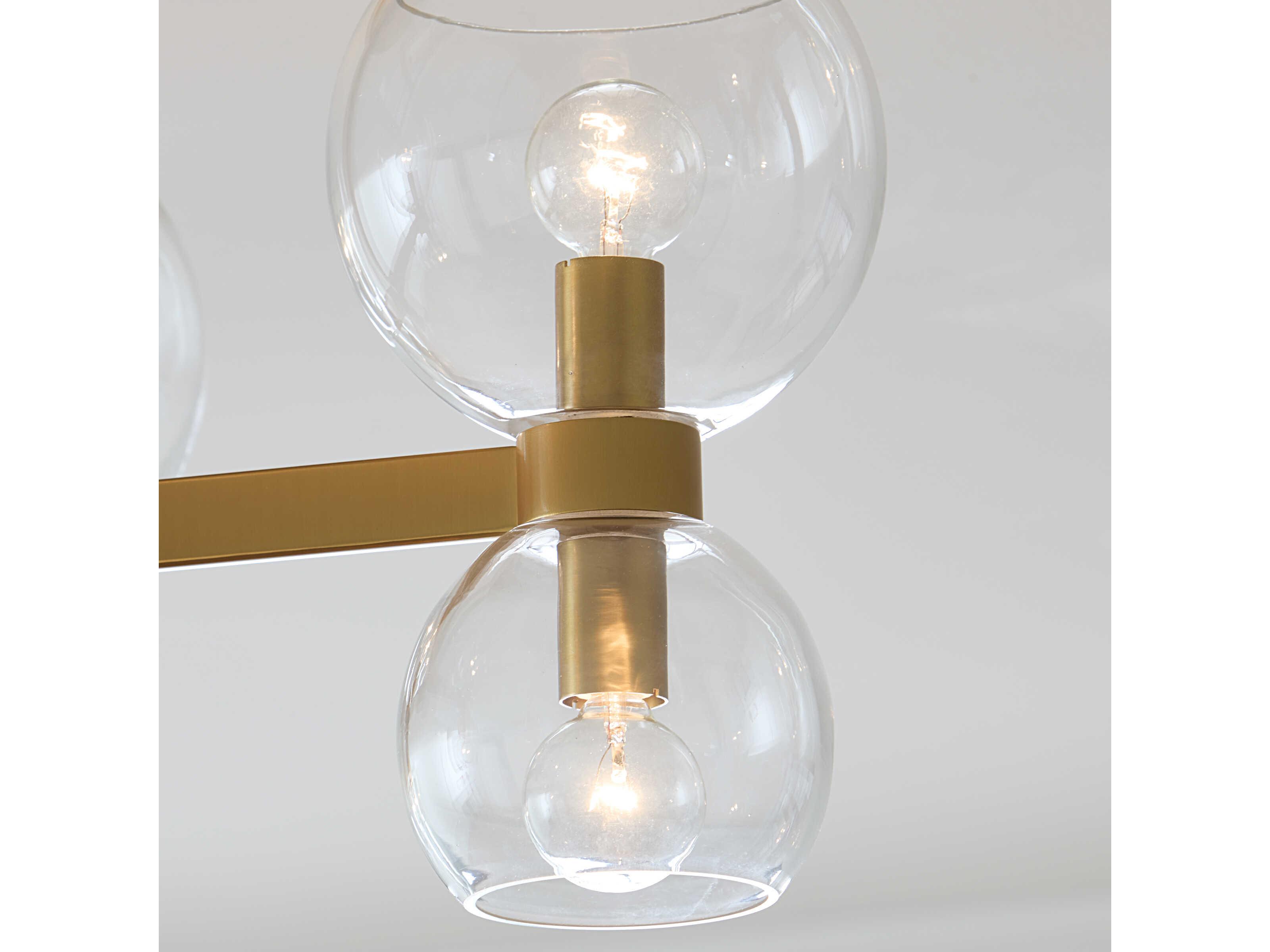 Visual Comfort Studio Londyn 6-Light Burnished Brass Semi Flush Mount