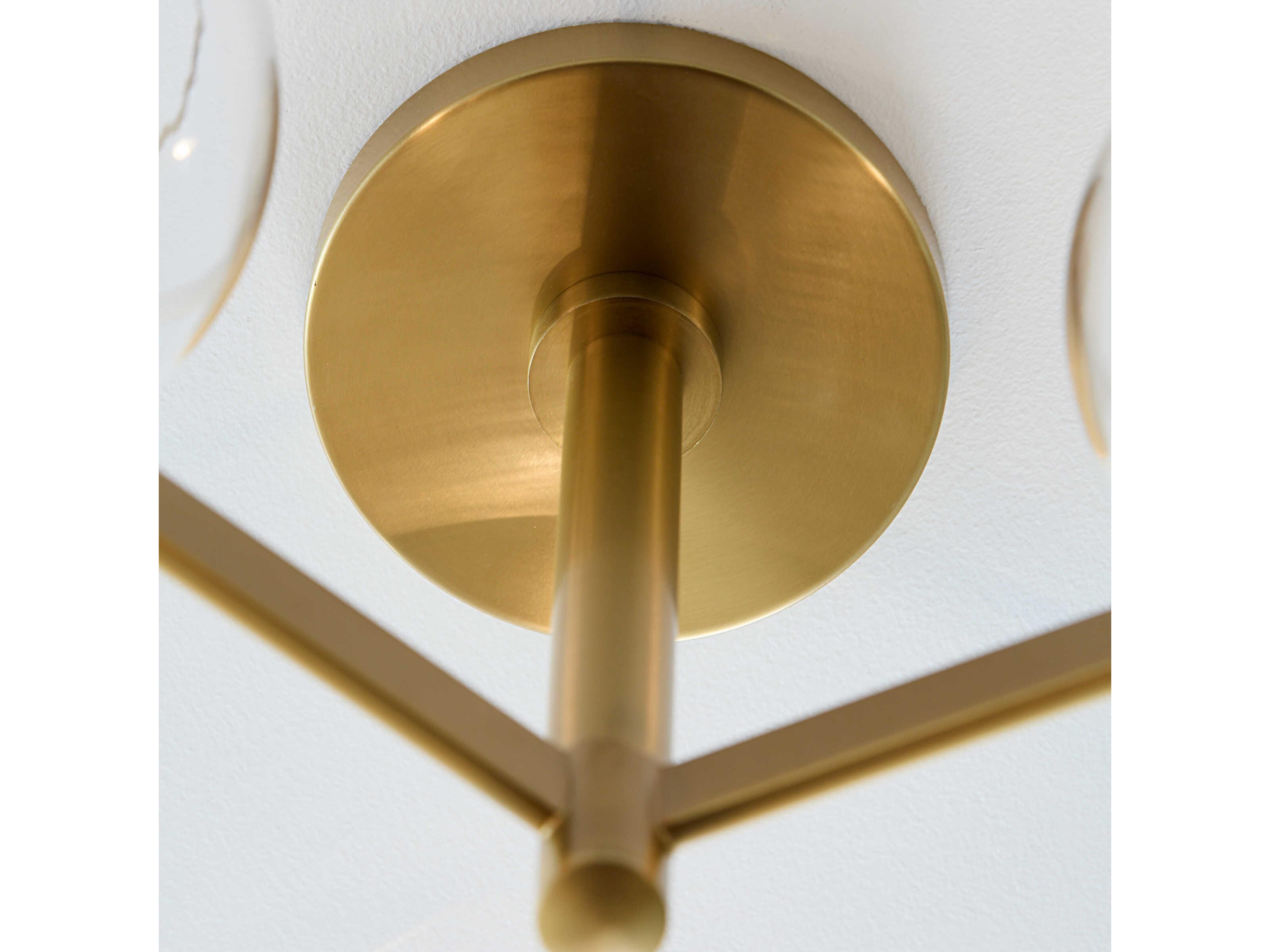 Visual Comfort Studio Londyn 6-Light Burnished Brass Semi Flush Mount