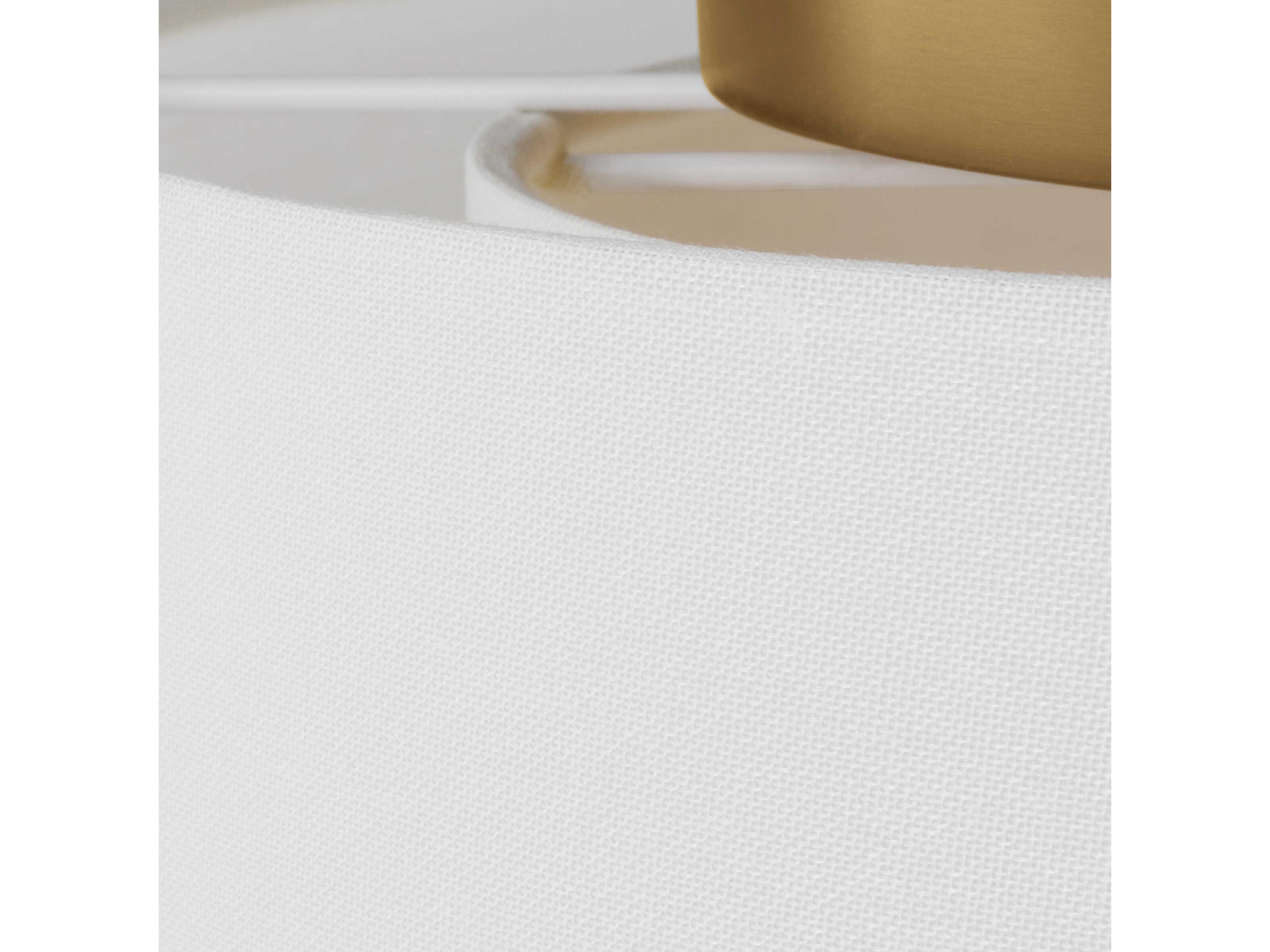 Visual Comfort Studio Sawyer 3-Light Burnished Brass Drum Flush Mount