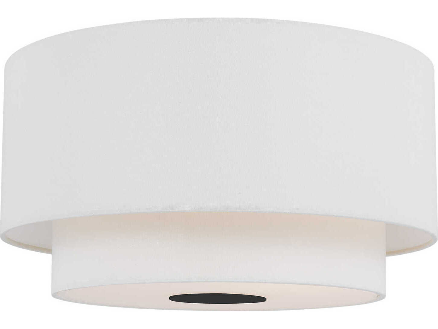 Visual Comfort Studio Sawyer 3-Light Midnight Black White Flush Mount