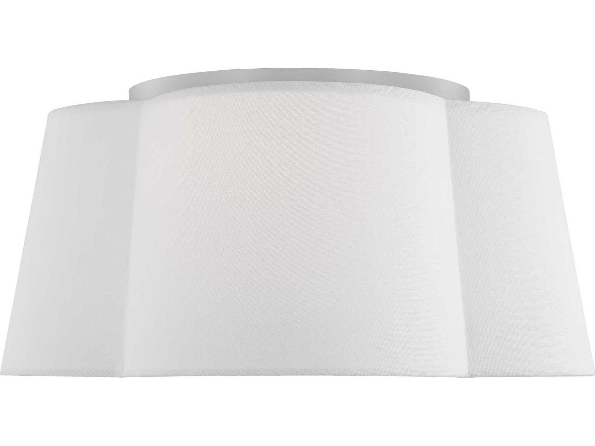 Visual Comfort Studio Bronte 2-Light Burnished Brass White Flush Mount