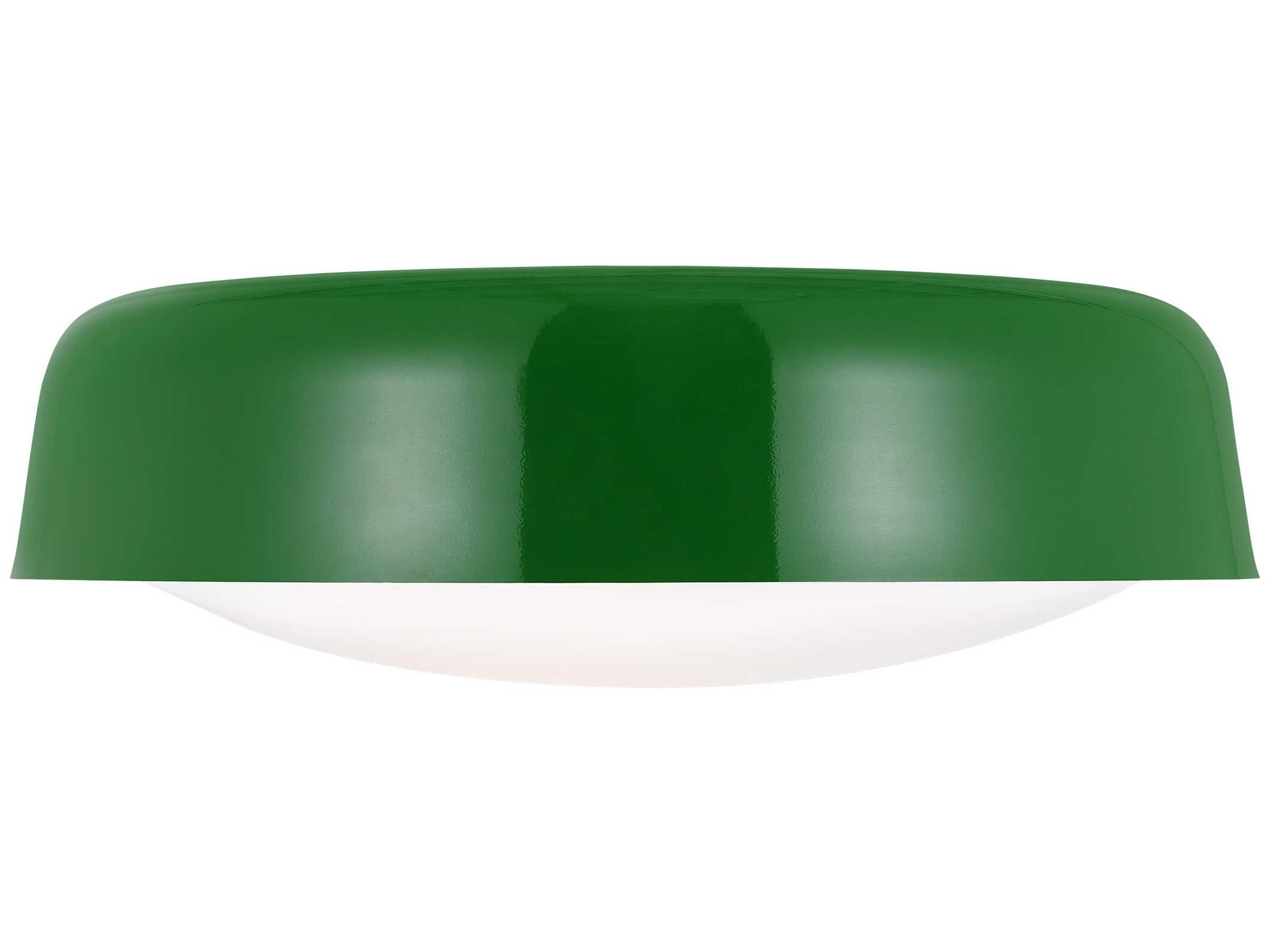 Visual Comfort Studio Draper 2-Light Green Flush Mount