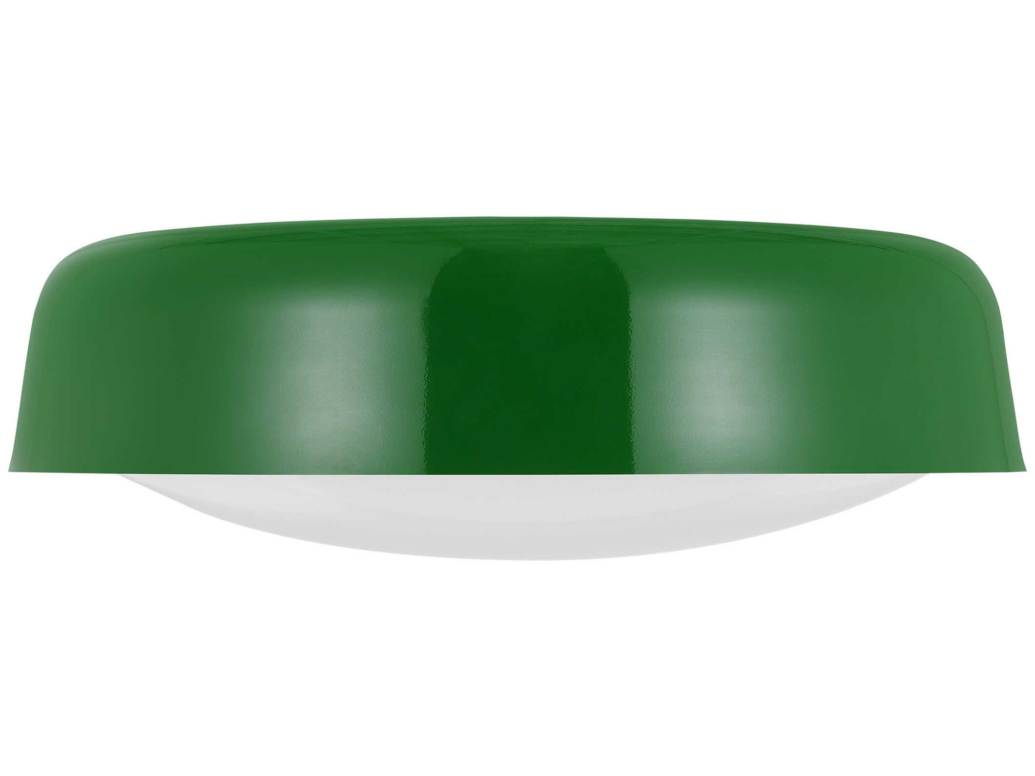 Visual Comfort Studio Draper 2-Light Green Flush Mount