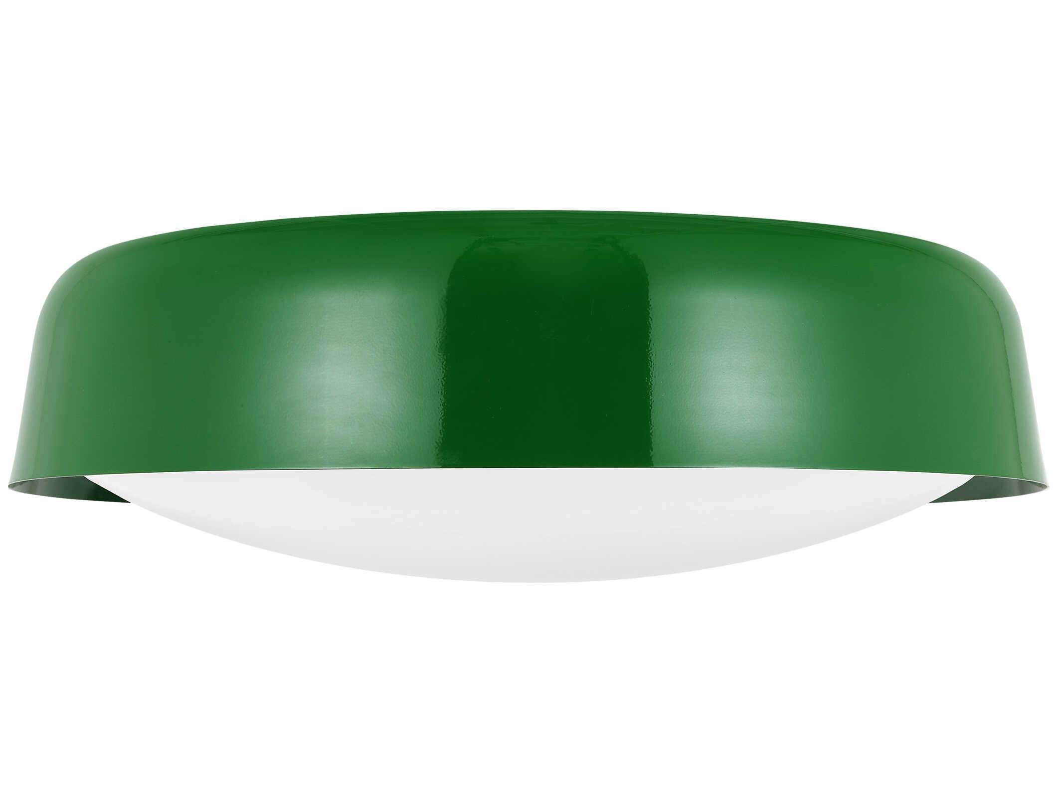 Visual Comfort Studio Draper 2-Light Green Flush Mount