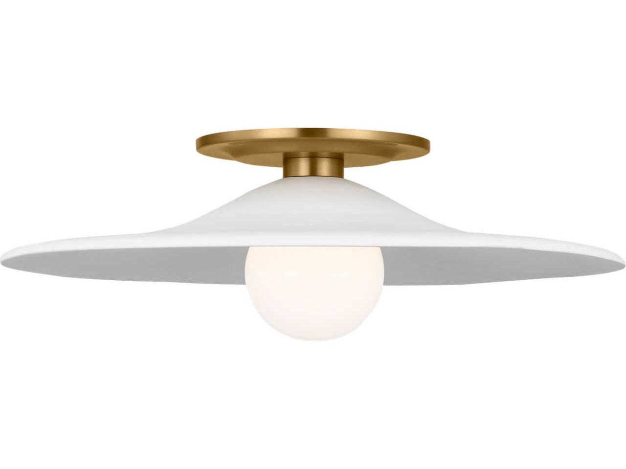 Visual Comfort Studio Endicott 1-Light Burnished Brass Flush Mount
