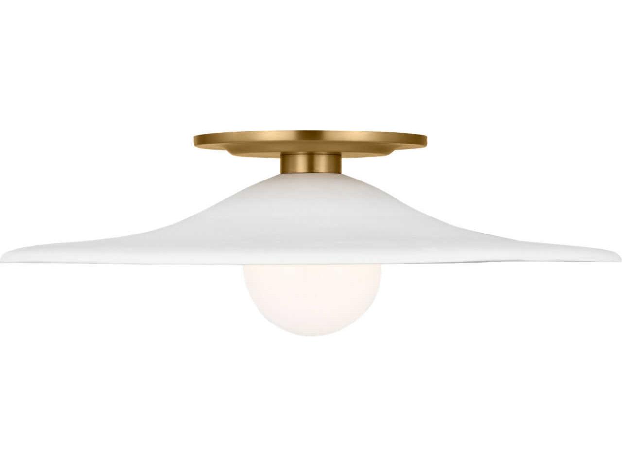 Visual Comfort Studio Endicott 1-Light Burnished Brass Flush Mount