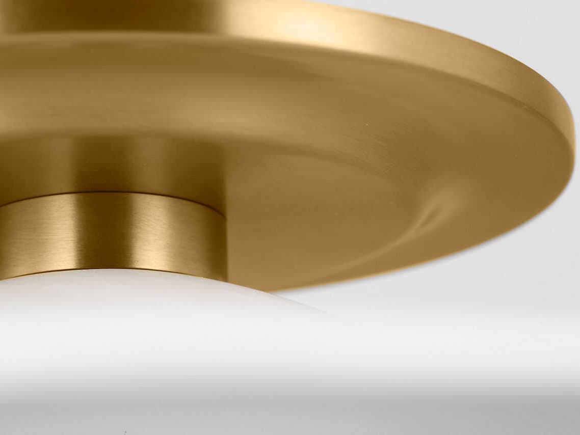 Visual Comfort Studio Endicott 1-Light Burnished Brass Flush Mount