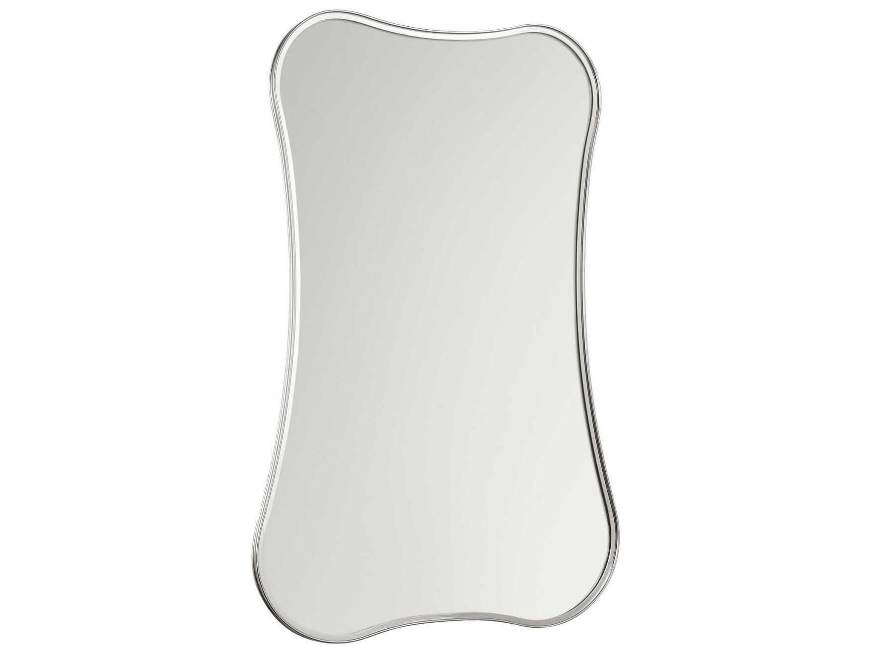 Visual Comfort Studio Cosway Polished Nickel Rectangular Wall Mirror