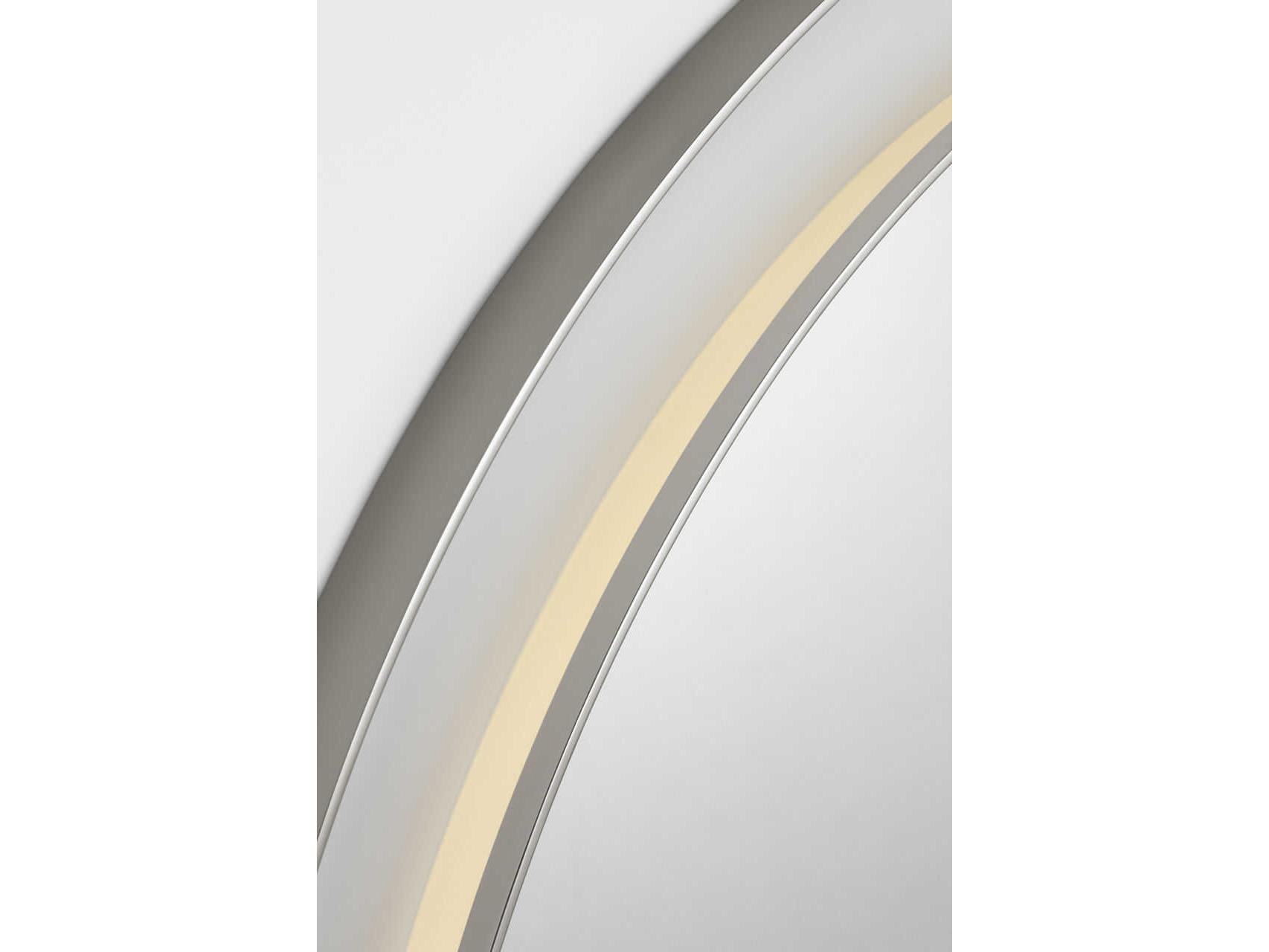 Visual Comfort Studio Chopin Polished Nickel Round Wall Mirror