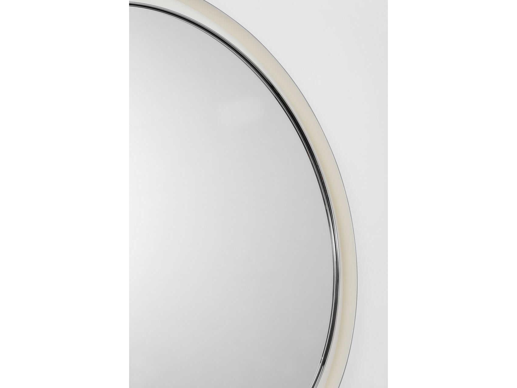 Visual Comfort Studio Chopin Polished Nickel Round Wall Mirror
