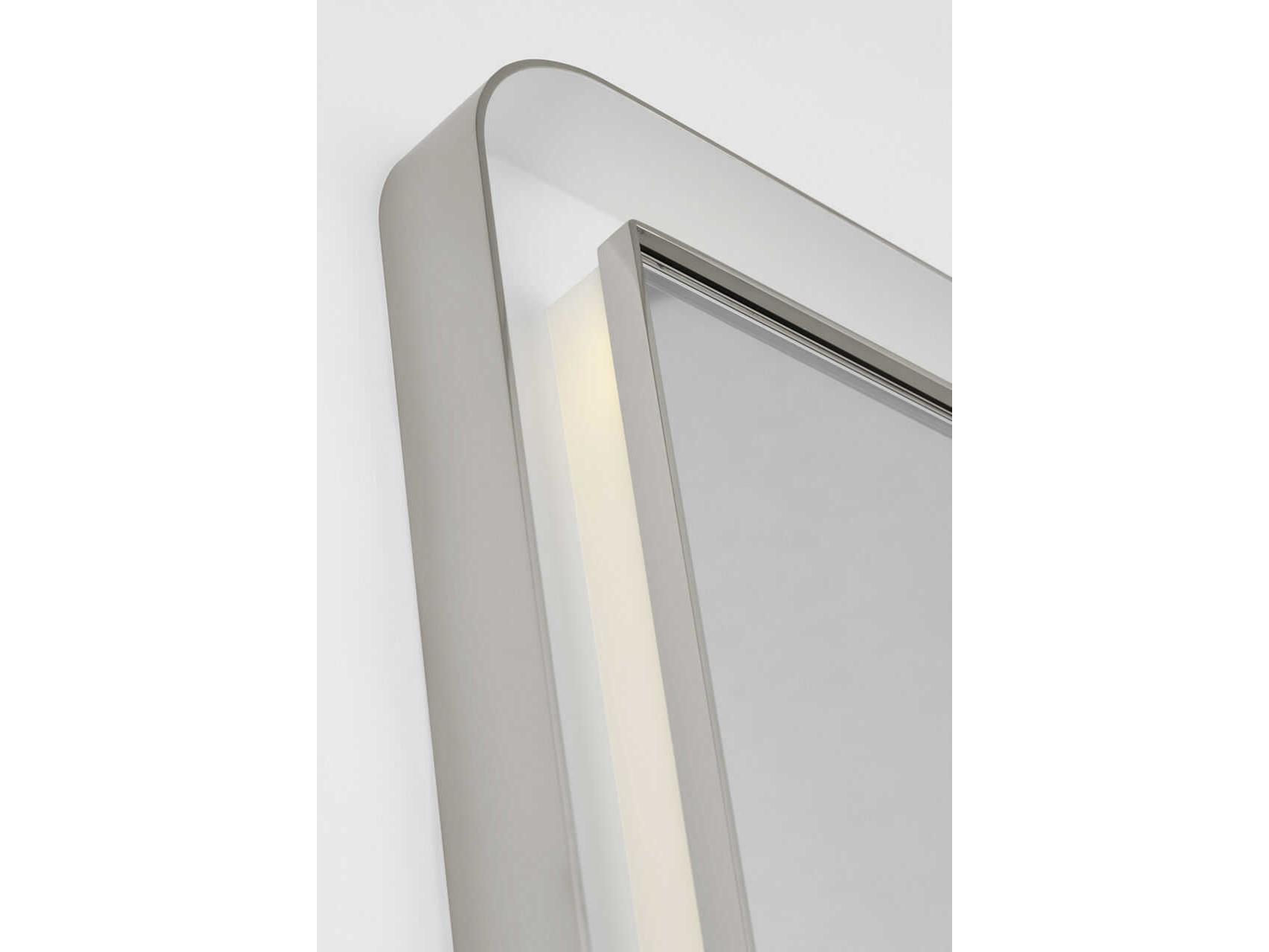 Visual Comfort Studio Chopin Polished Nickel Rectangular Wall Mirror