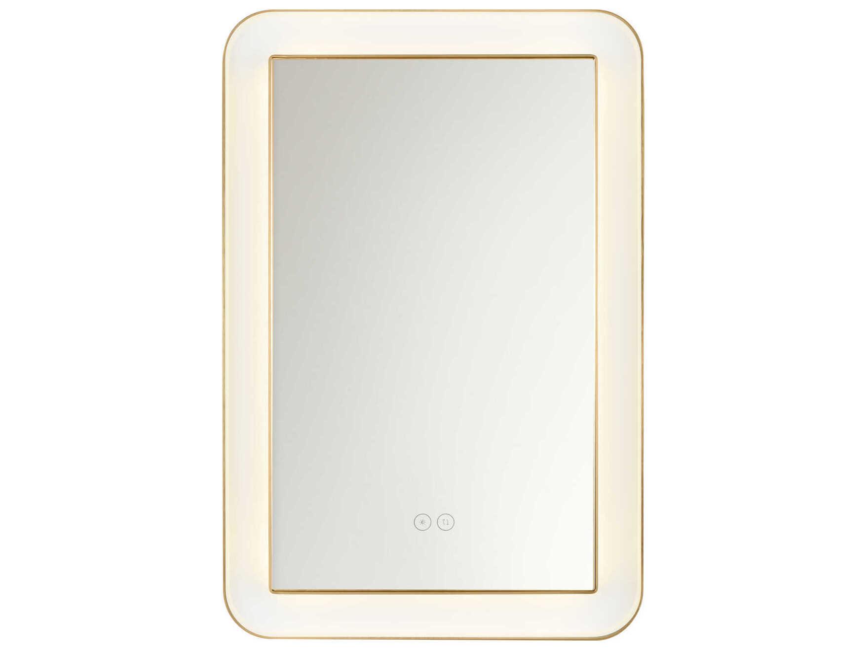 Visual Comfort Studio Chopin Burnished Brass Rectangular Wall Mirror