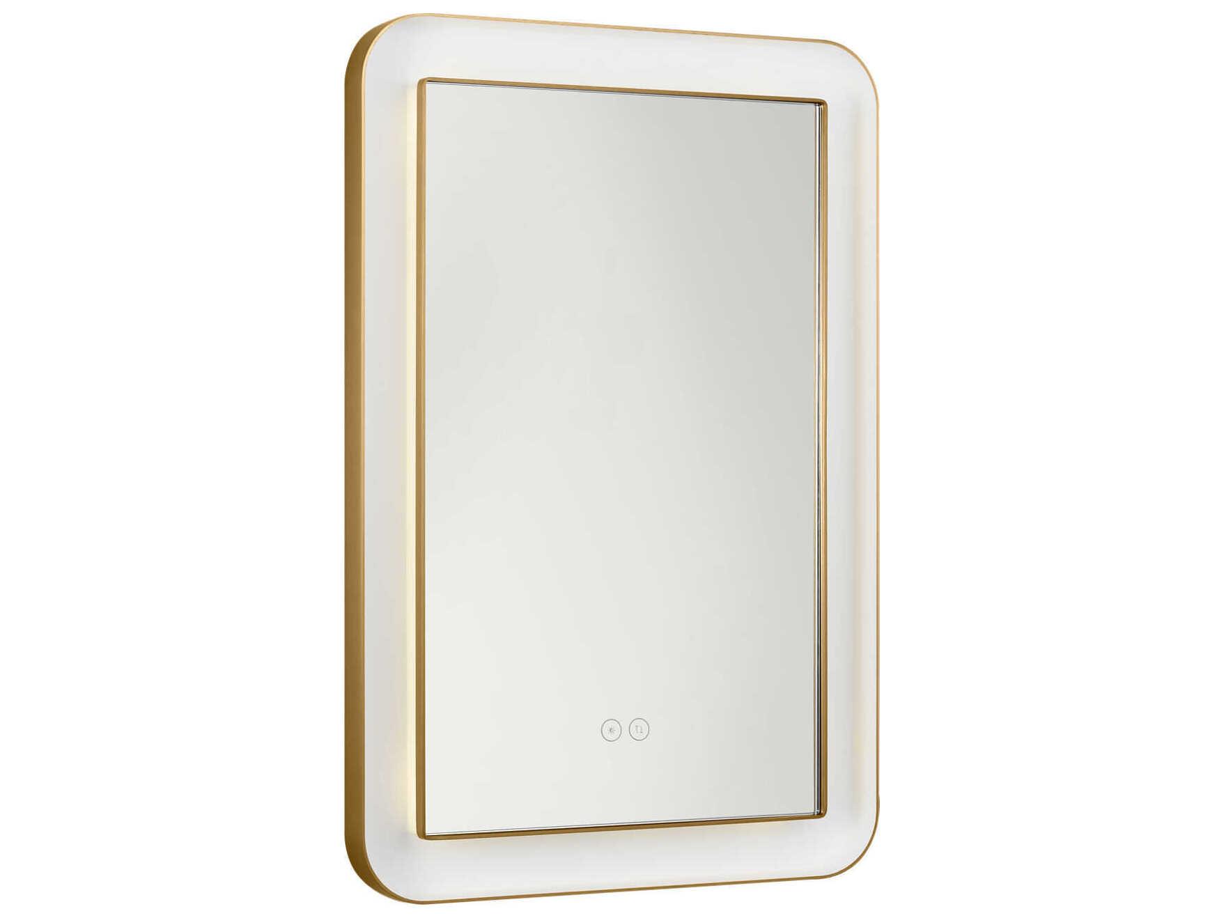 Visual Comfort Studio Chopin Burnished Brass Rectangular Wall Mirror
