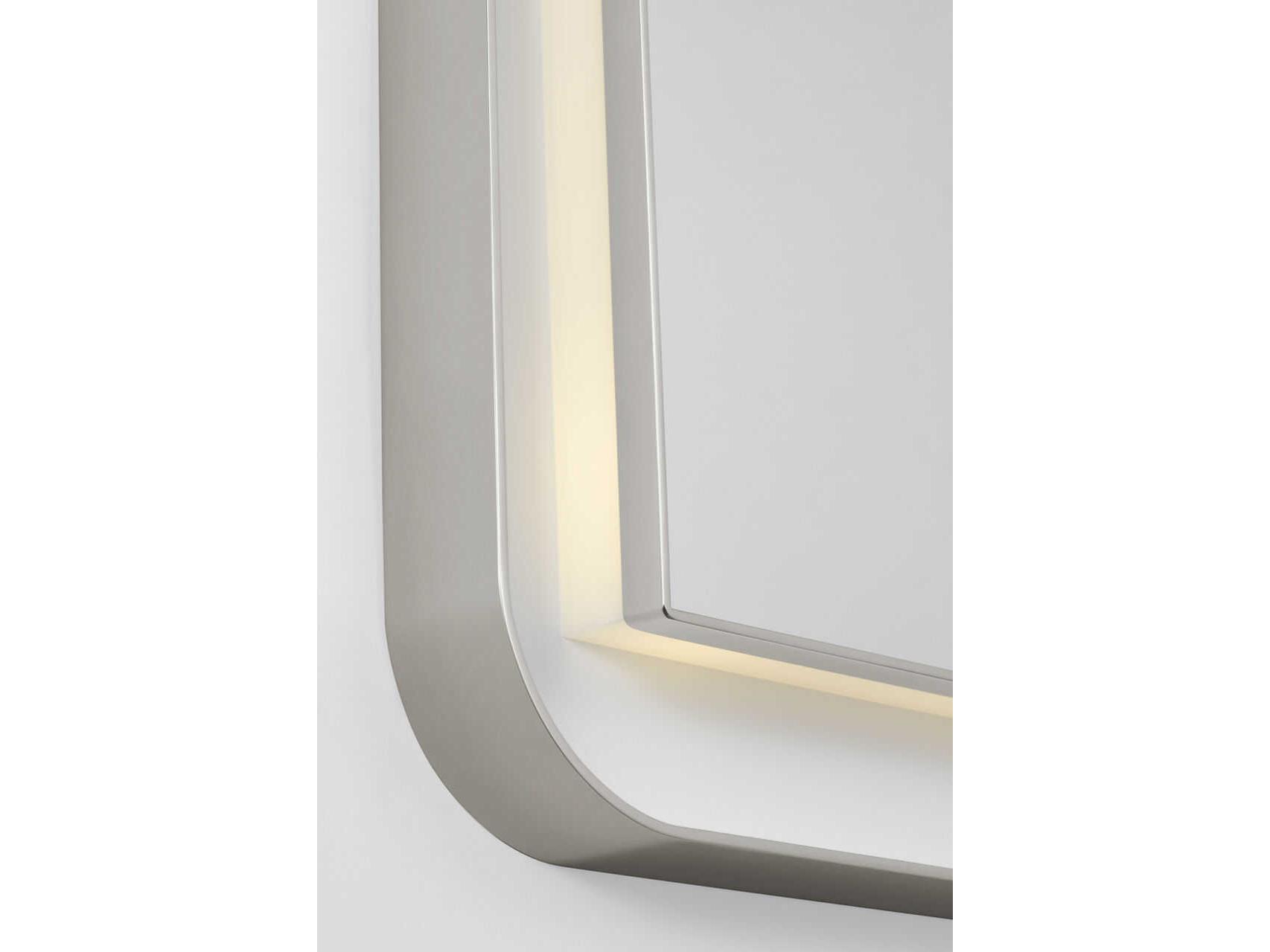 Visual Comfort Studio Chopin Polished Nickel Rectangular Wall Mirror