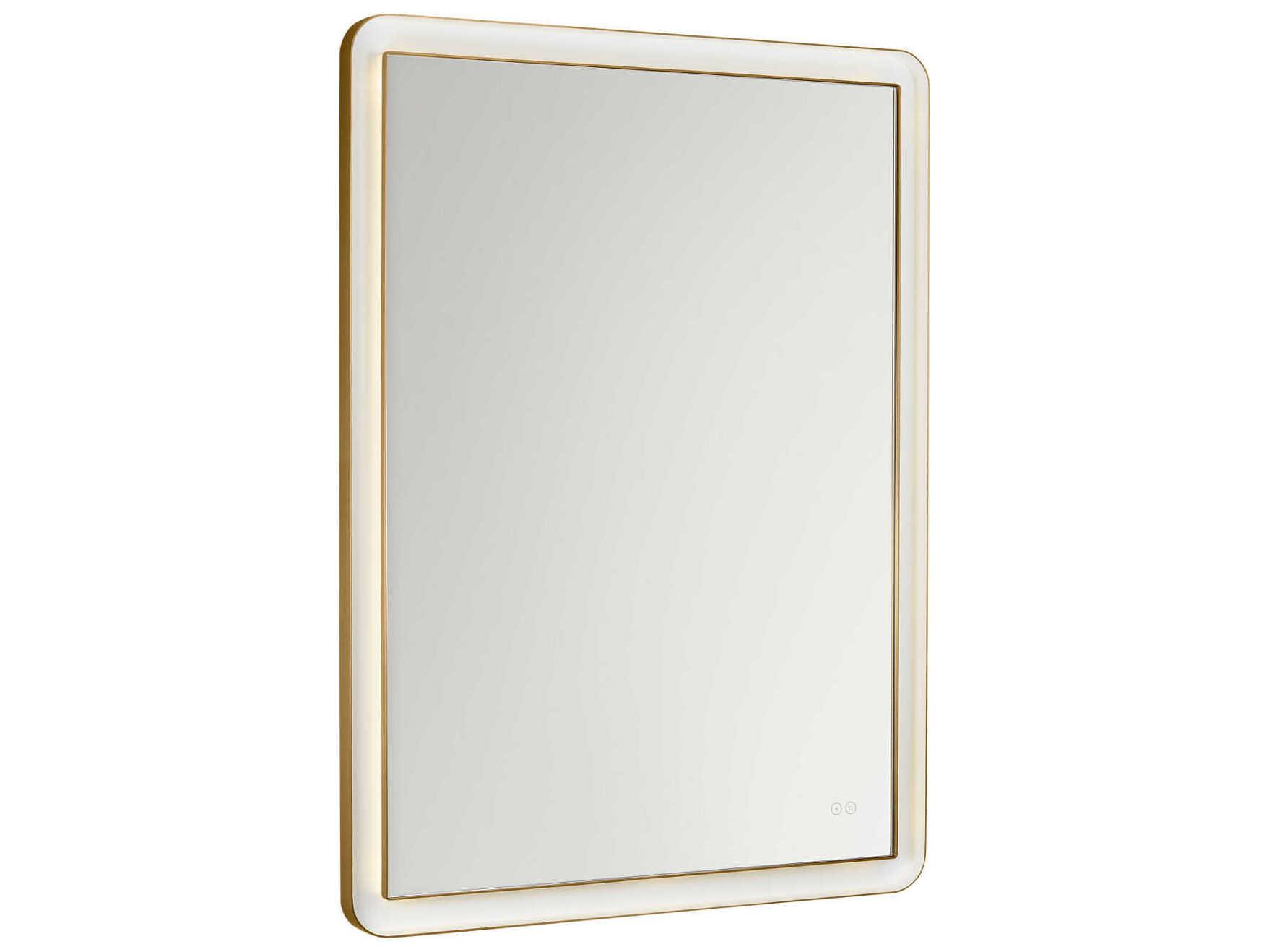 Visual Comfort Studio Chopin Burnished Brass Rectangular Wall Mirror
