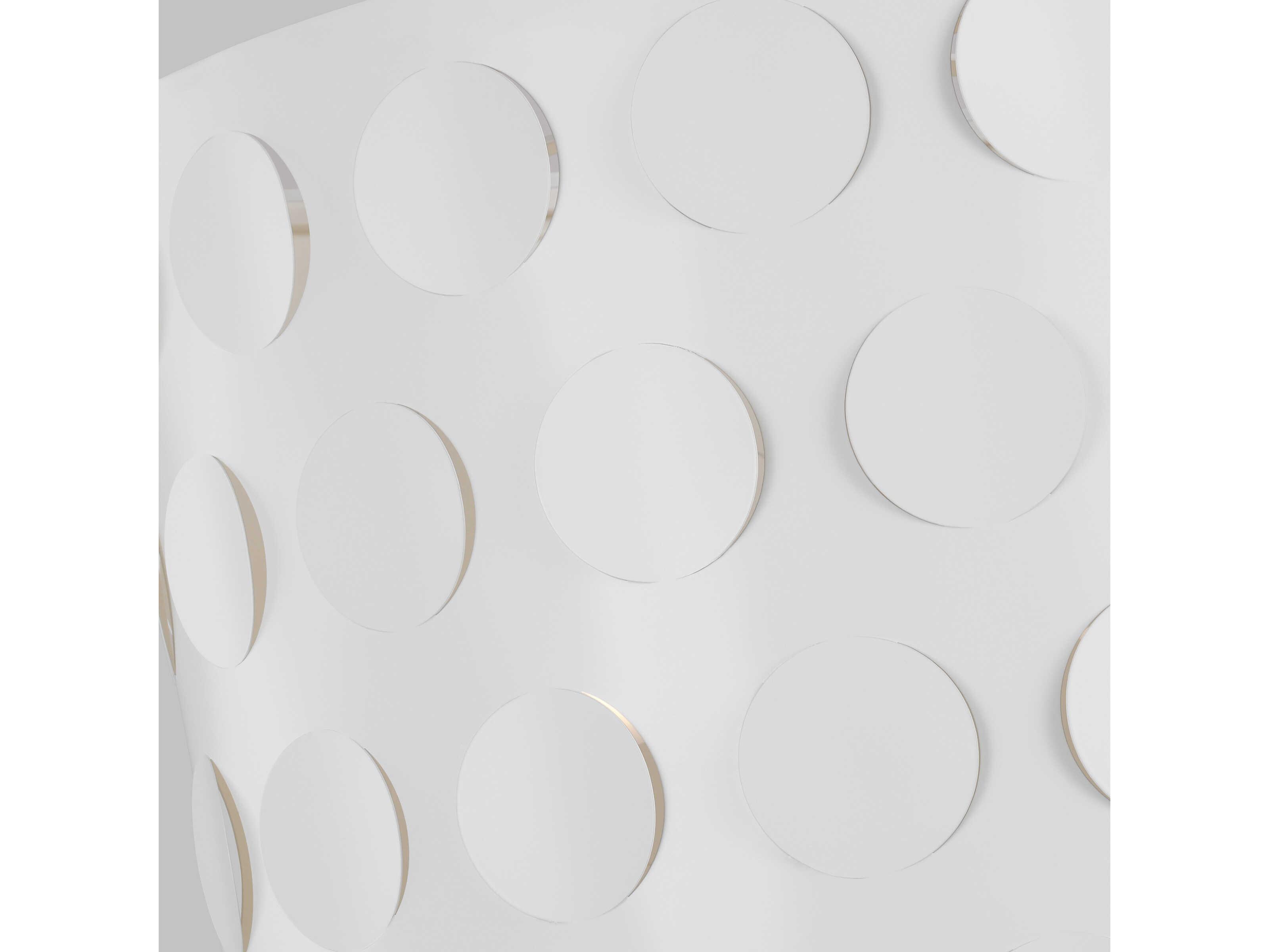 Visual Comfort Studio Dottie 3-Light Matte White Drum Pendant