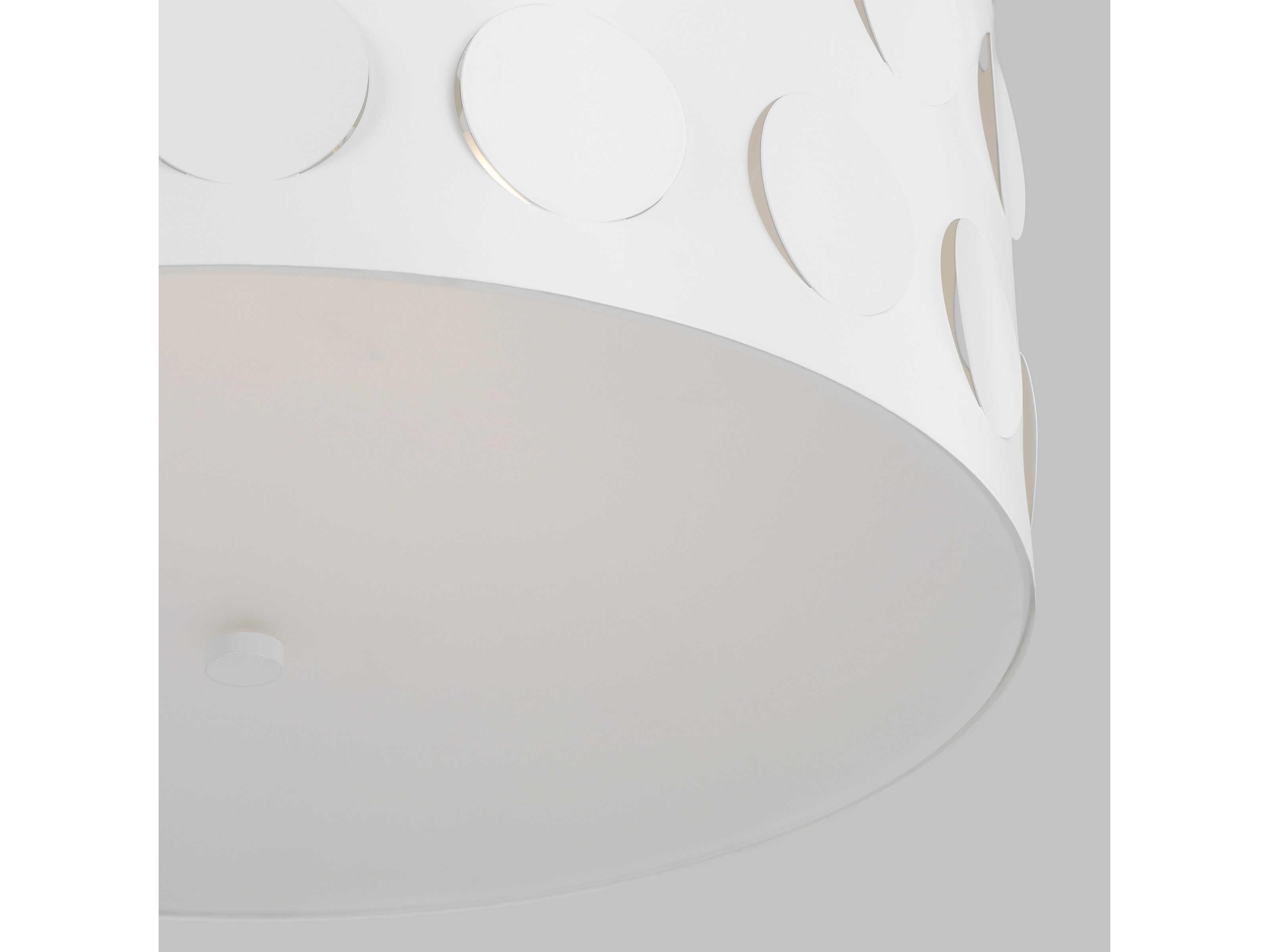 Visual Comfort Studio Dottie 3-Light Matte White Drum Pendant