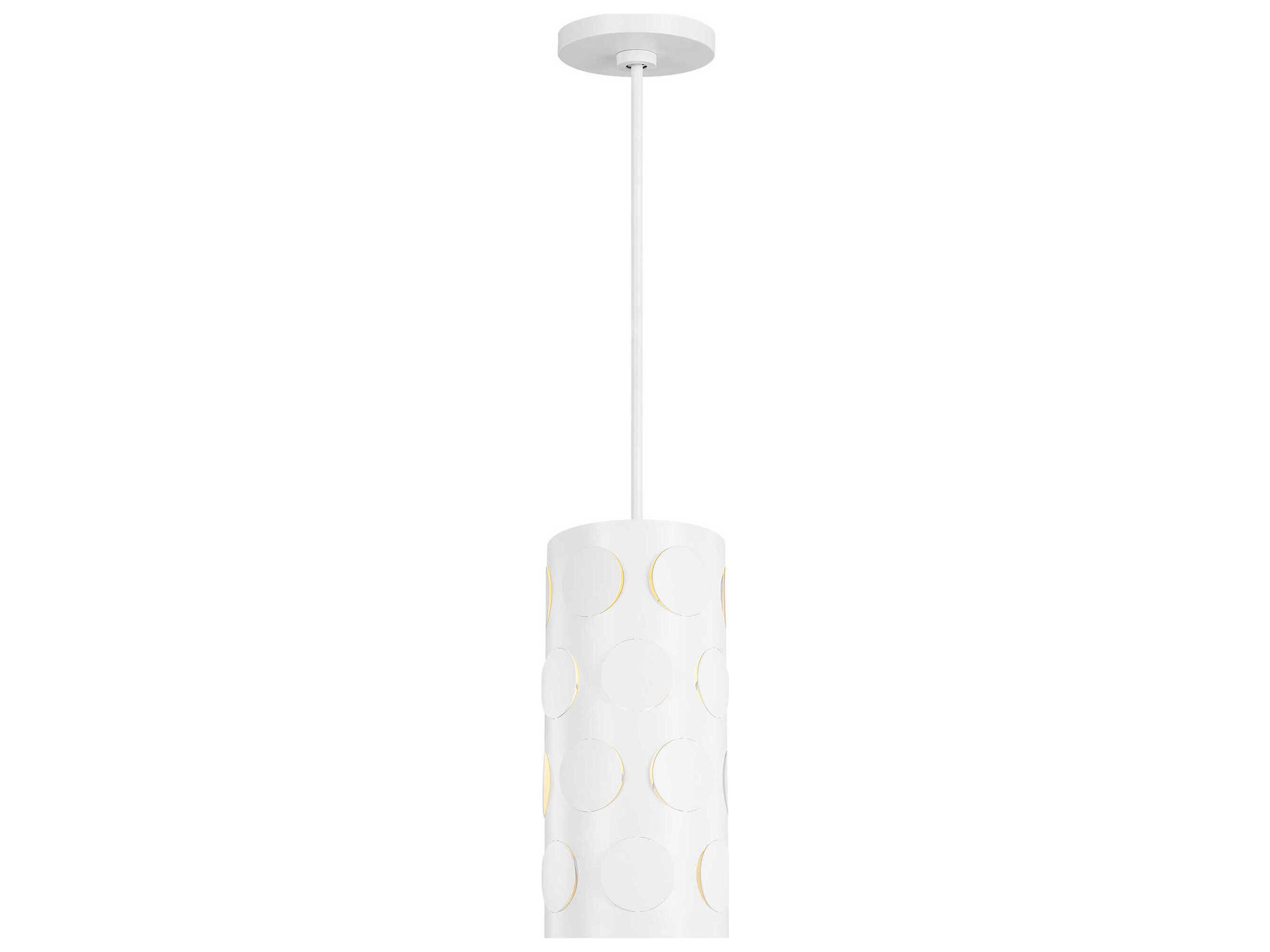 Visual Comfort Studio Dottie 1-Light Matte White Cylinder Mini Pendant