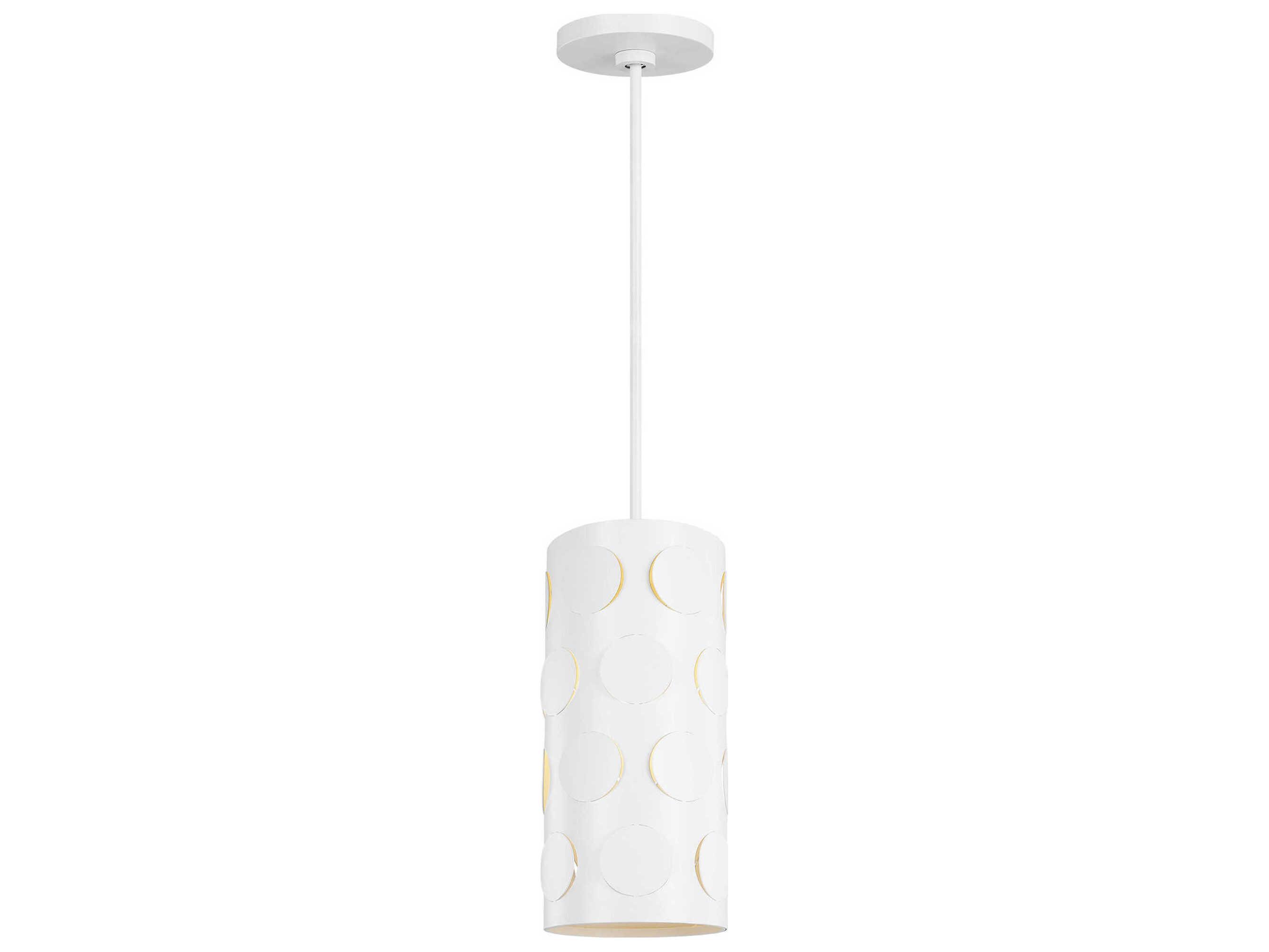 Visual Comfort Studio Dottie 1-Light Matte White Cylinder Mini Pendant