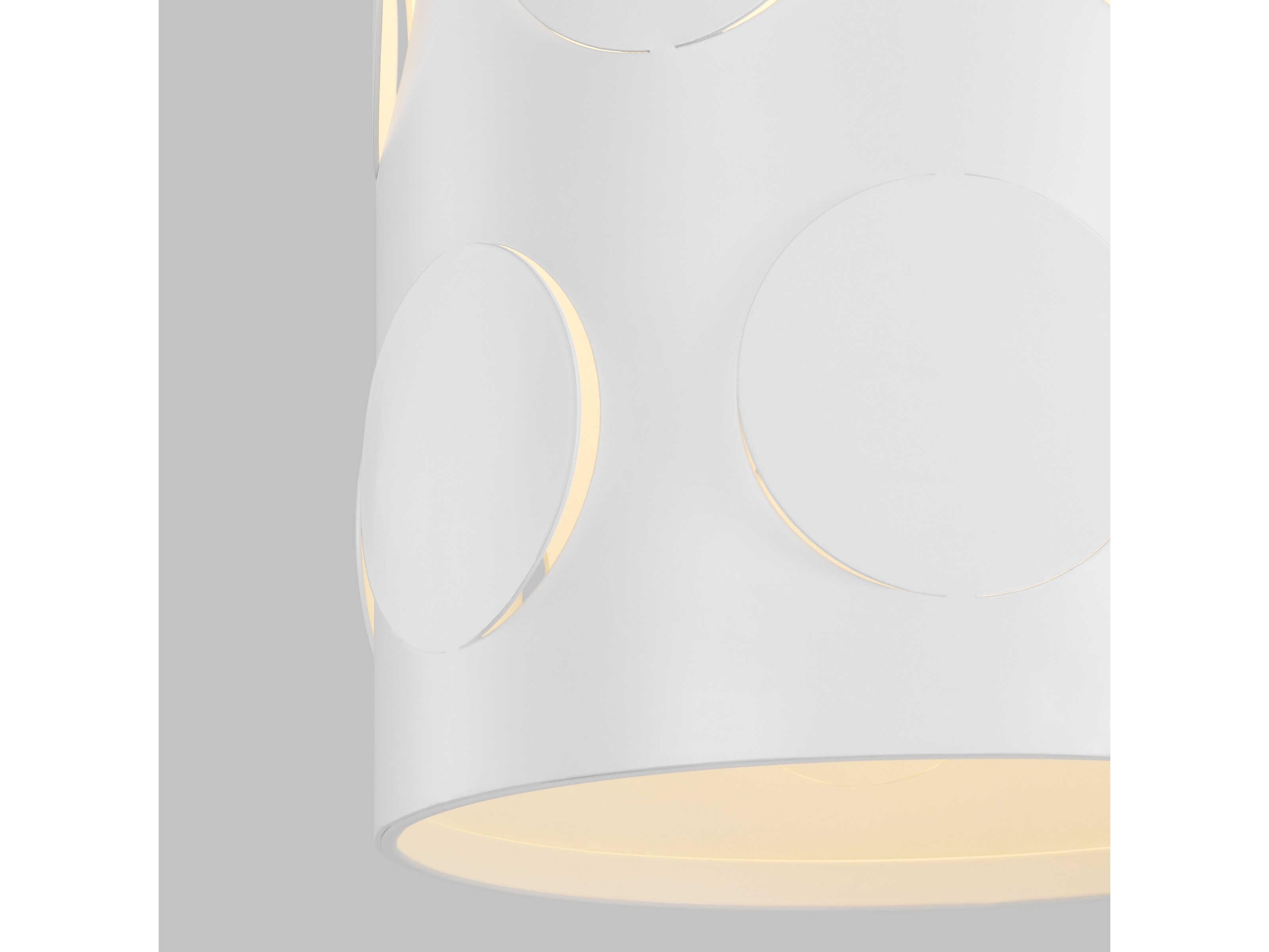 Visual Comfort Studio Dottie 1-Light Matte White Cylinder Mini Pendant