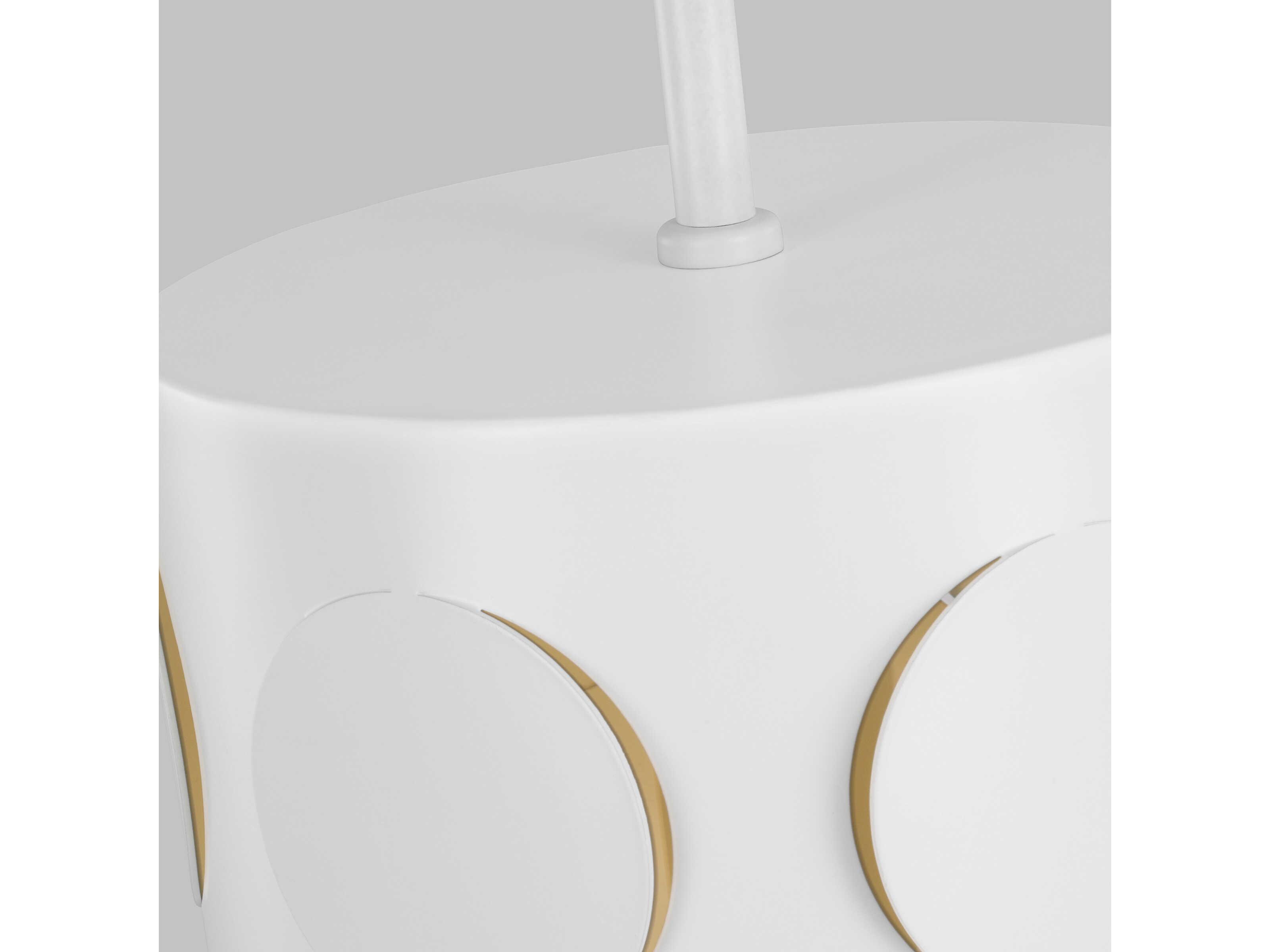 Visual Comfort Studio Dottie 1-Light Matte White Cylinder Mini Pendant