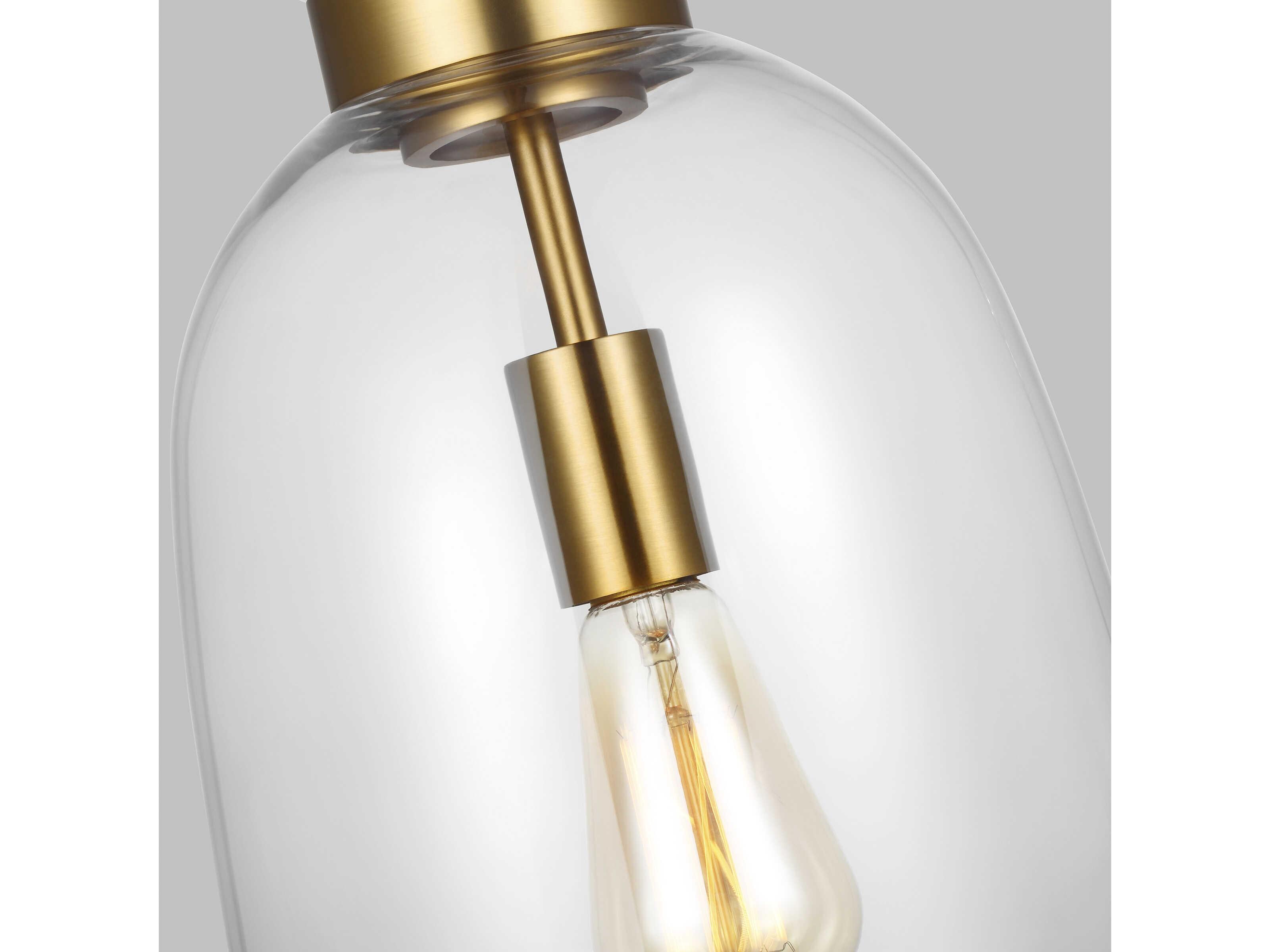 Visual Comfort Studio Londyn 1-Light Burnished Brass Bell Mini Pendant