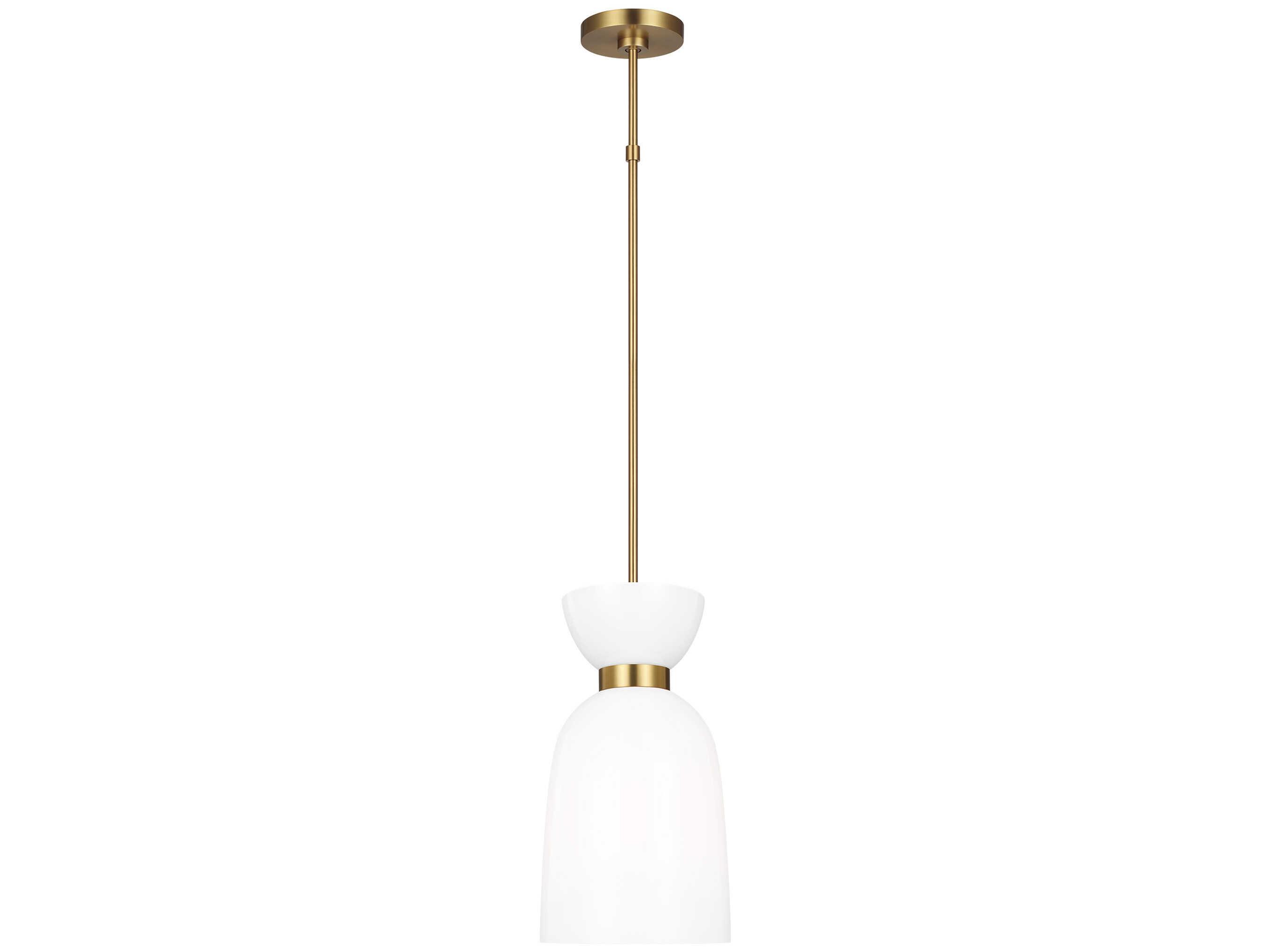 Visual Comfort Studio Londyn 1-Light Burnished Brass Bell Mini Pendant