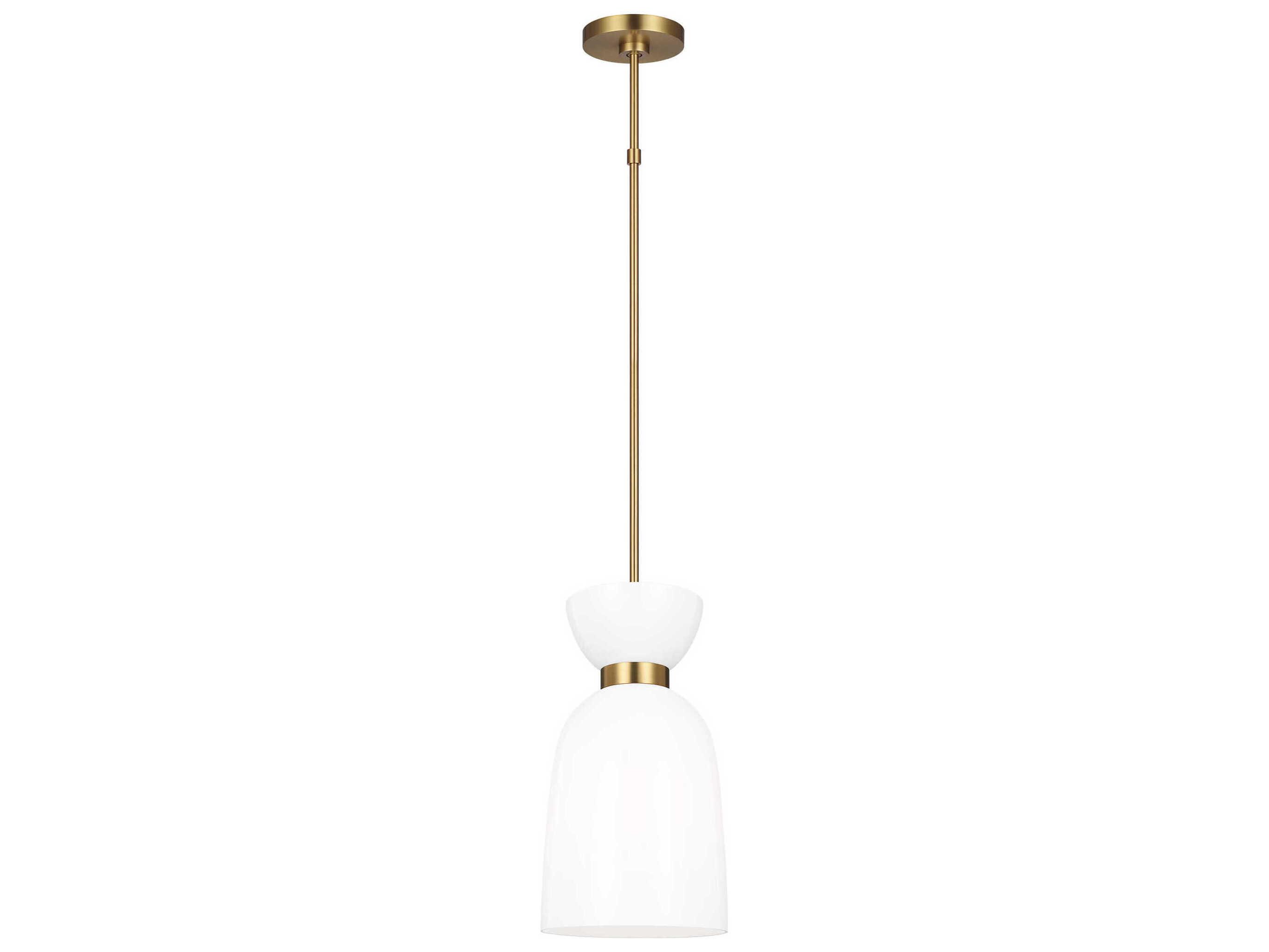 Visual Comfort Studio Londyn 1-Light Burnished Brass Bell Mini Pendant